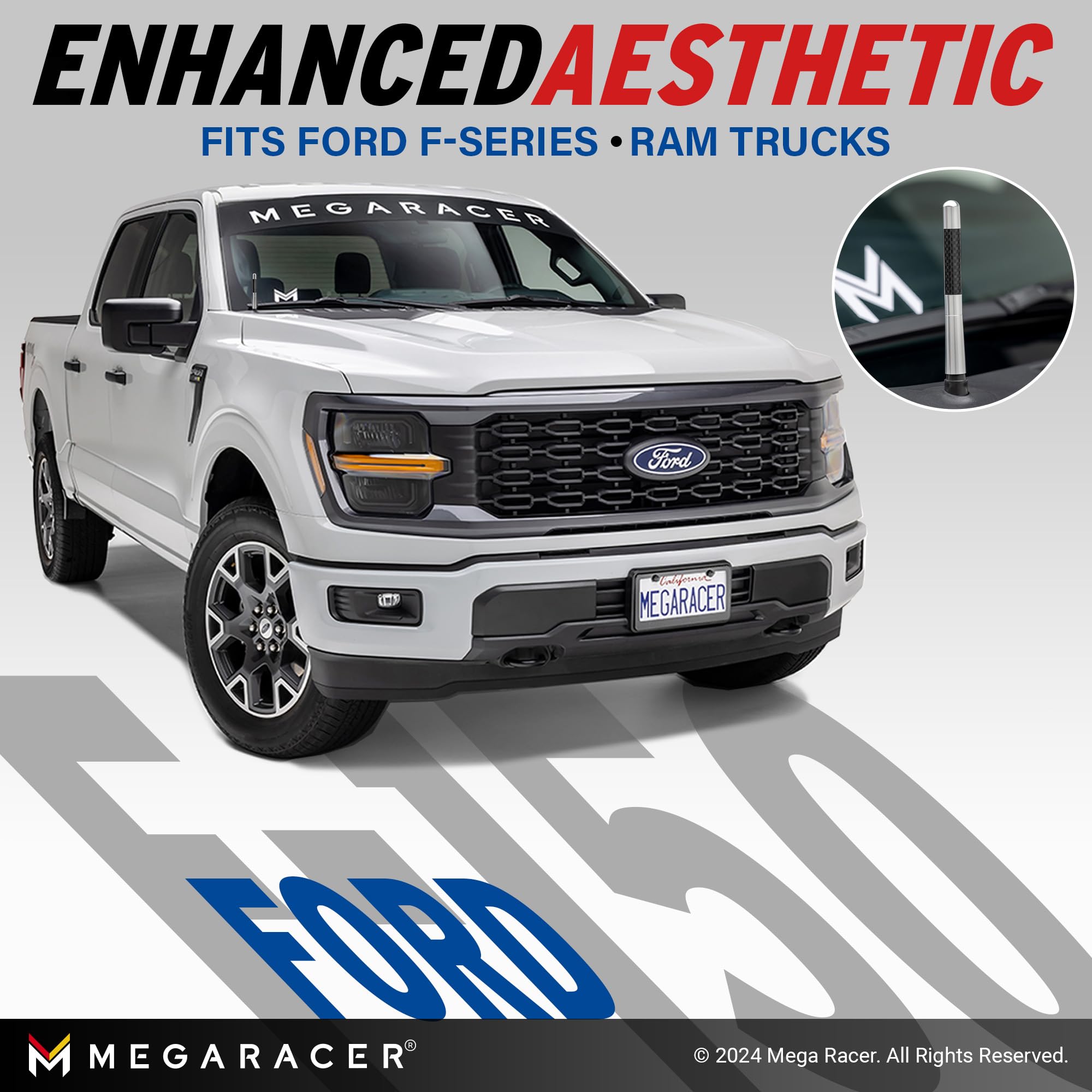 Universal Car Antenna Replacement | Truck Antenna | 5 Inch Carbon Fiber | Antena Para Carro | Short Antenna For Truck | Ram Ford