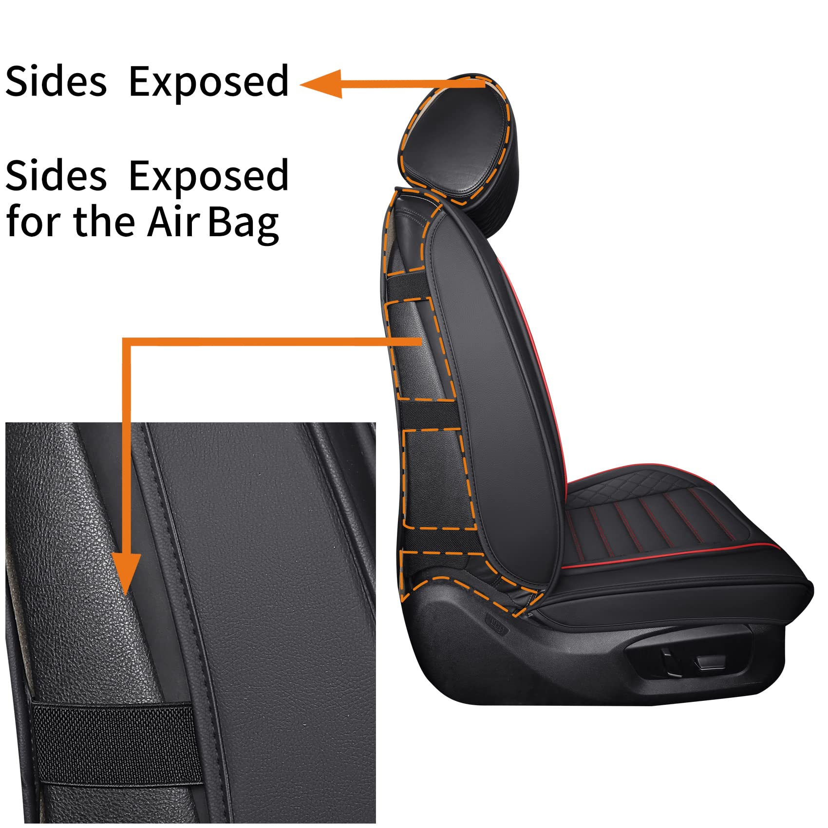 Aierxuan Waterproof Leather Car Seat Covers Universal Fit for Toyota Honda Accord Altima Civic Rogue Ford Focus Fiesta Fusion Es