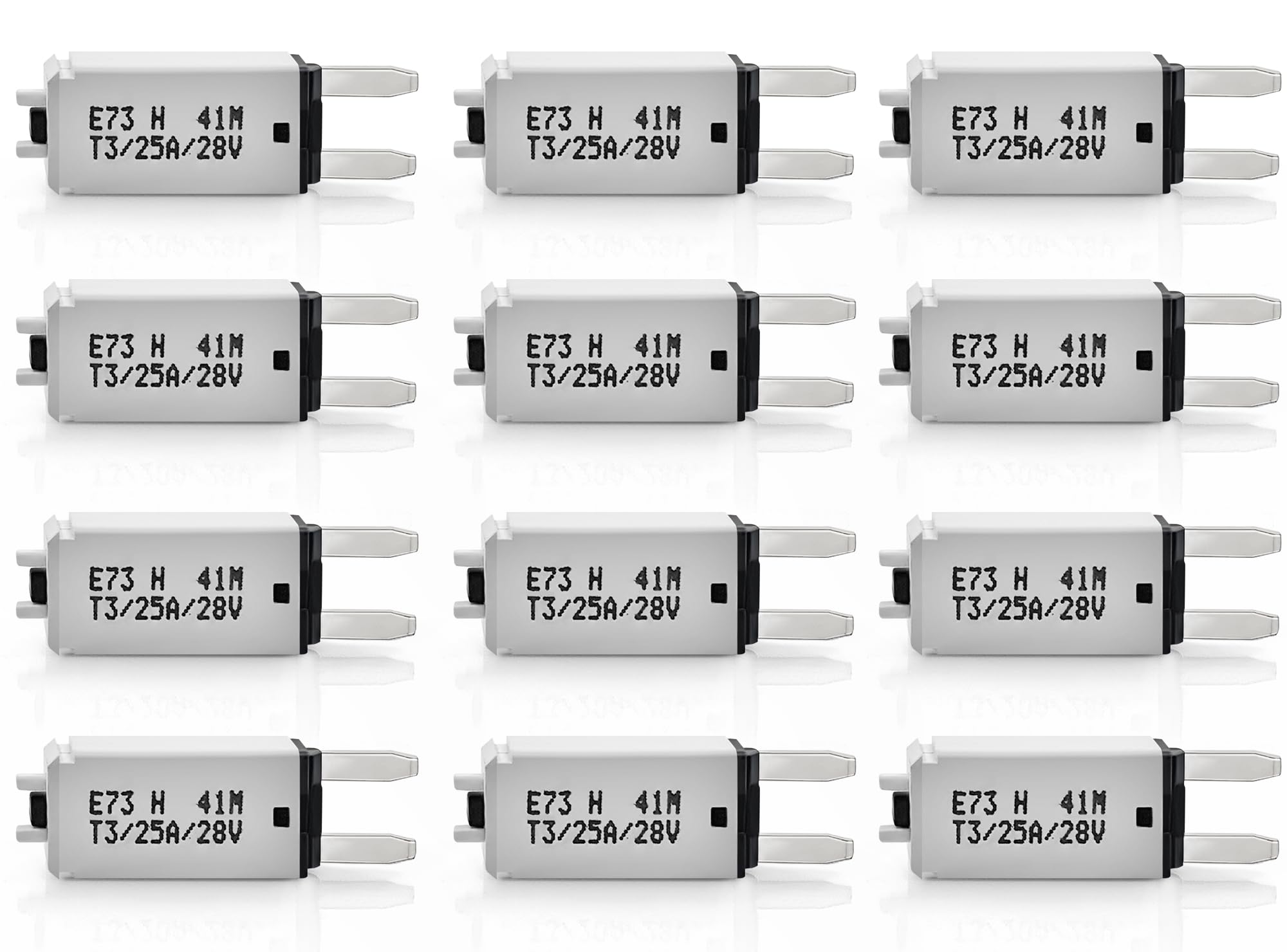 Nerites 25A Low Profile Mini Blade Fuse Kits Automotive 25Amp ATM Manual Resettable Fuses Boat Reset Circuit Breaker Fuses Prote