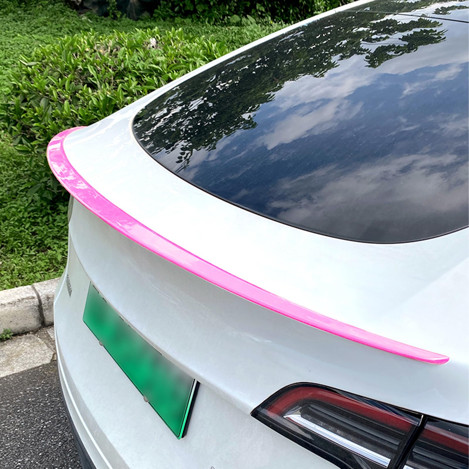 YJMOTOR Fit for Tesla Model Y Spoiler Rear Spoiler Wing 2020-2023 2024 Tesla Model Y Rear Trunk Lip, Sporty Appearance Tesla Mod