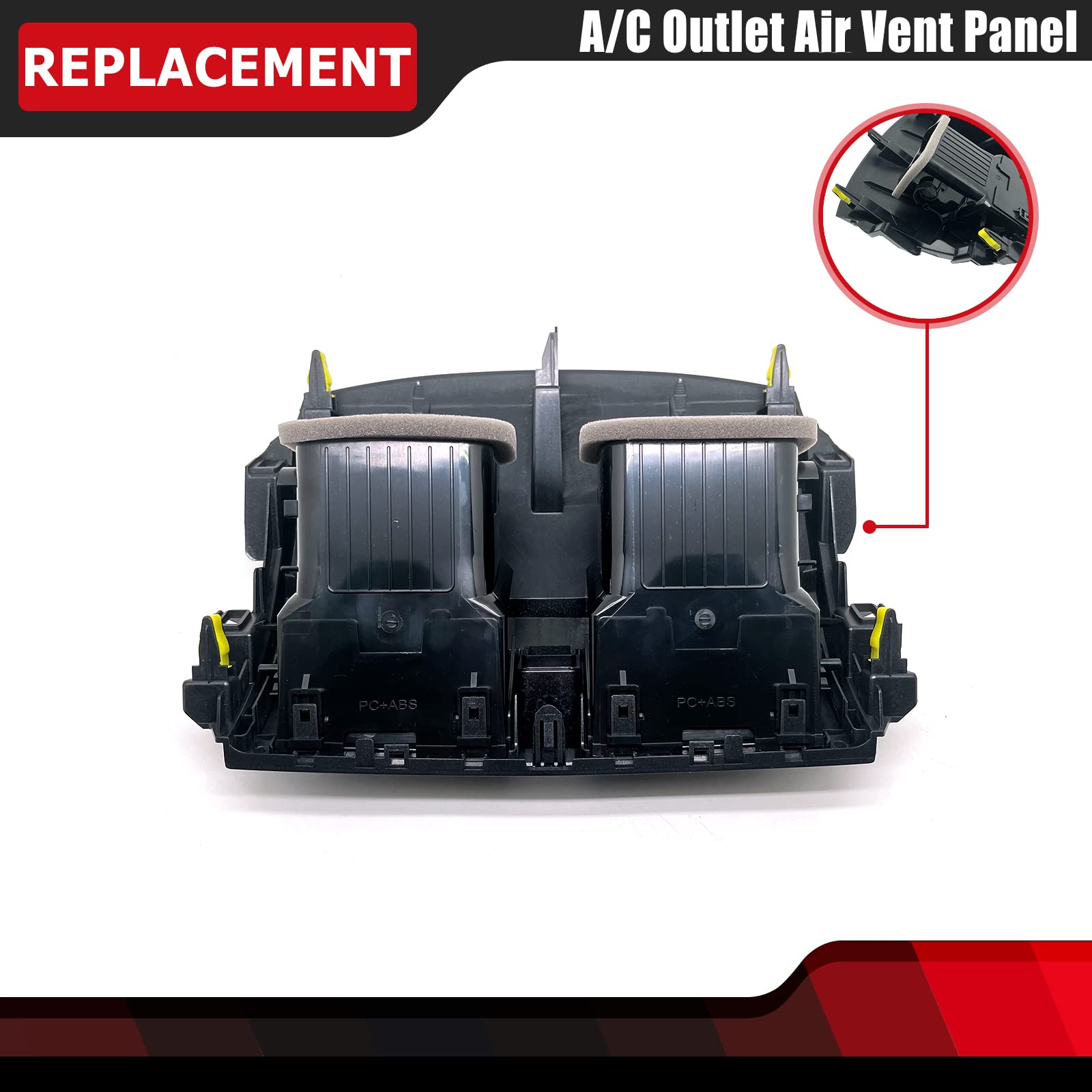 FEXON A/C Outlet Air Vent Panel for Toyota Corolla 2008-2013, Replaces 55663-02060