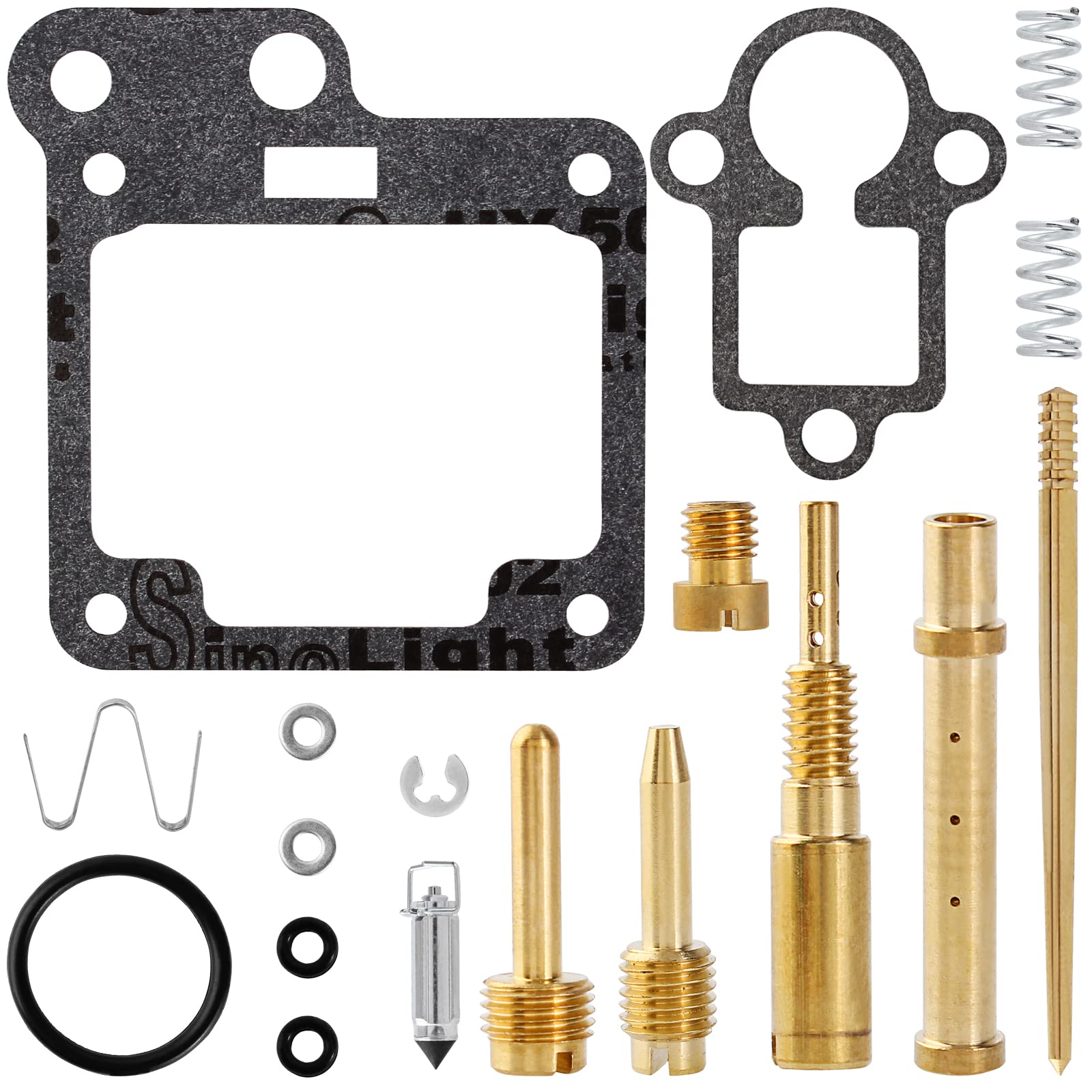 QAZAKY Carburetor Rebuild Kit for Yamaha Raptor 80, Grizzly 80, and Badger 80 - Model A1231-PUK-MFN - Complete Carb Repair Set