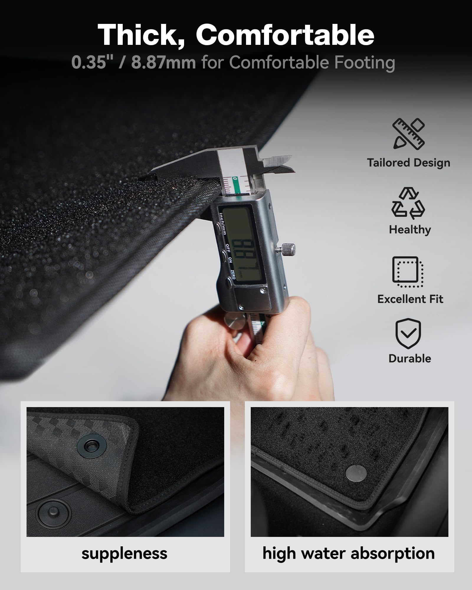 3W Floor Mats & Carpets Compatible For Nissan Altima 2019-2024 2025, Tpe All Weather Accessories Custom Fit Floor Liner For Niss