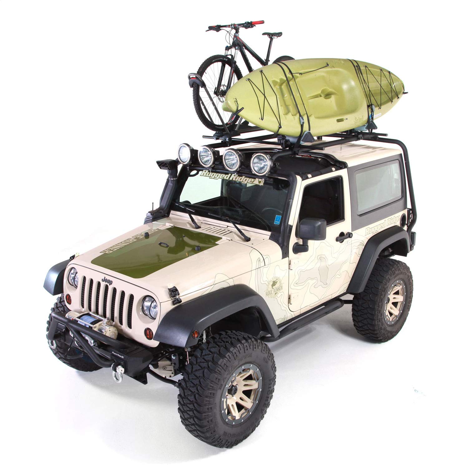 Rugged Ridge | Sherpa Roof Rack | 11703.01 | Fits 2007-2018 Jeep Wrangler Jk 2-Door