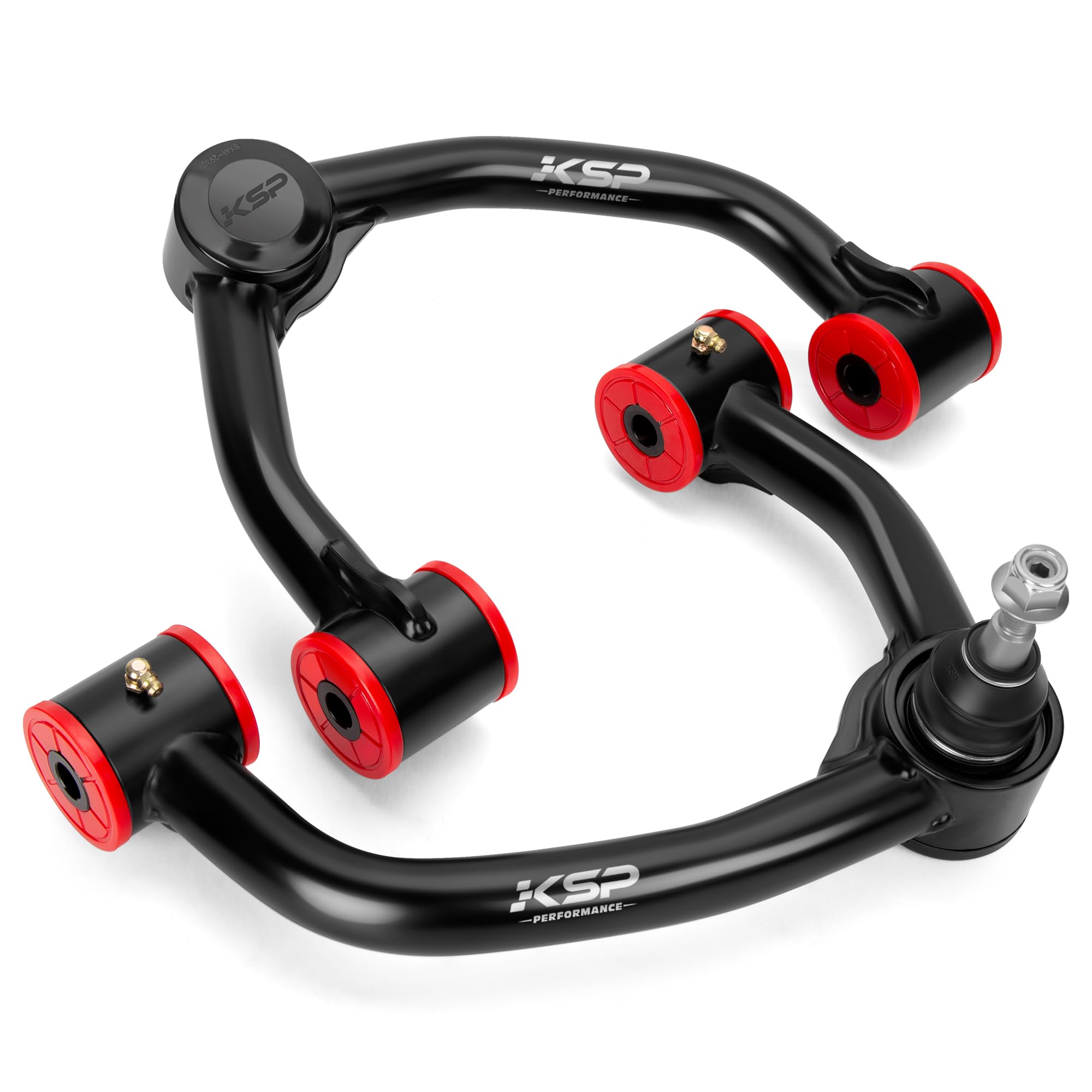 Ksp 2021+ F150 Upper Control Arms, 2-4'' Adjustable Front Lift Control Arm Compatible With F150 2021-2022-2023-2024, Uca With Gr
