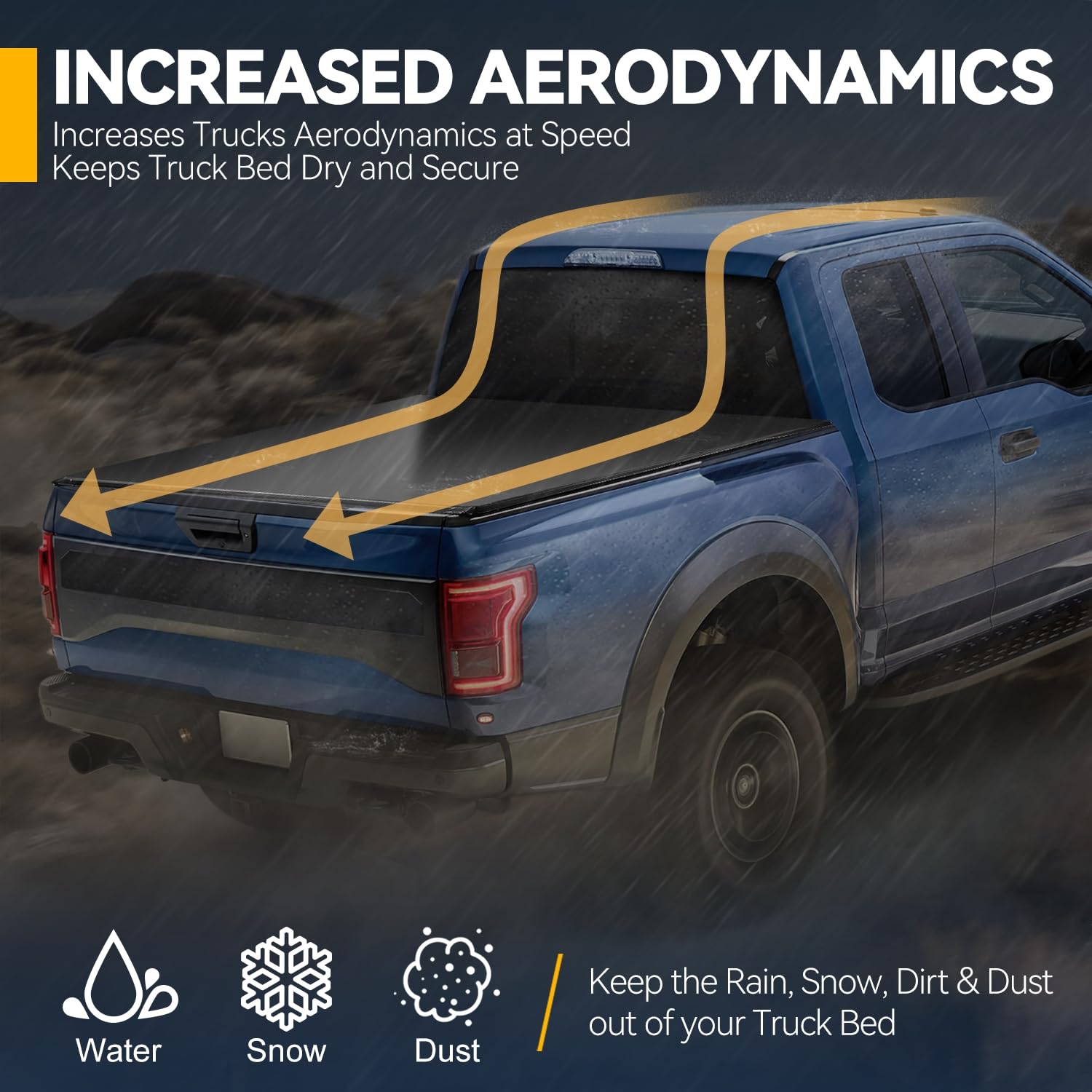 Auto Dynasty Truck Bed Tonneau Cover Compatible With 2016-2023 Toyota Tacoma 5Ft Fleetside/Styleside Bed, Soft Tri-Folding Matte