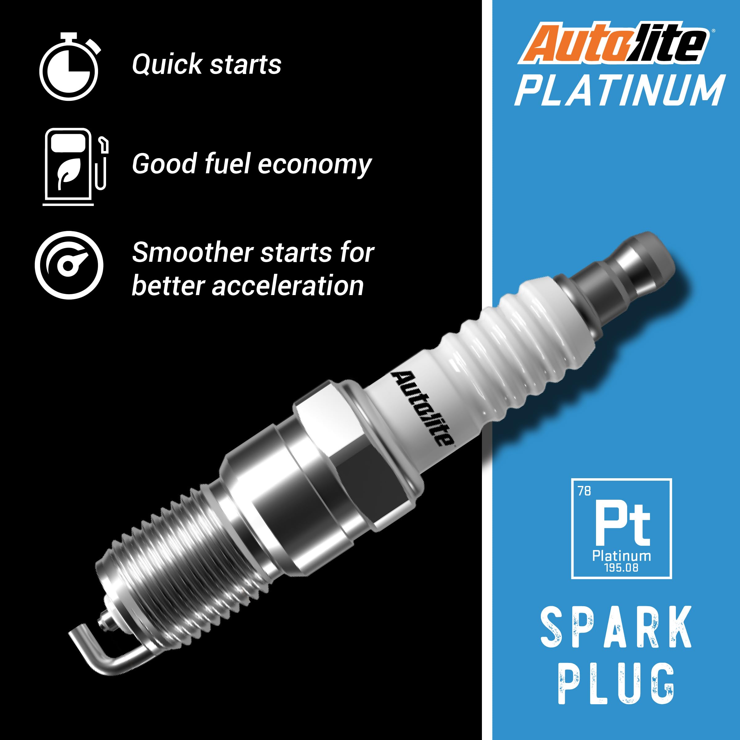 Autolite Platinum Ap103 Automotive Replacement Spark Plugs (4 Pack)