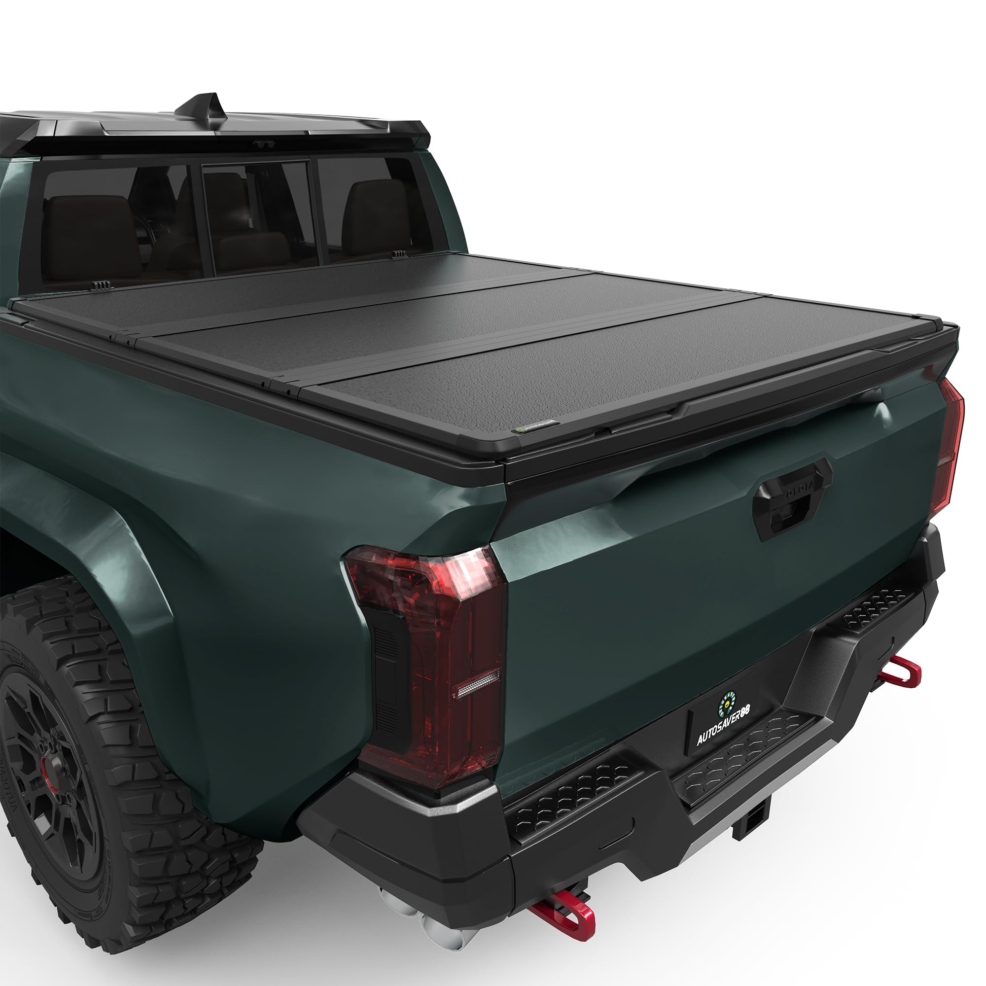 Autosaver88 Frp Hard Tri-Fold Truck Bed Tonneau Cover Fits For Toyota Tacoma 2024 2025 5Ft Bed (Excl. Trail Edition) With Deck R
