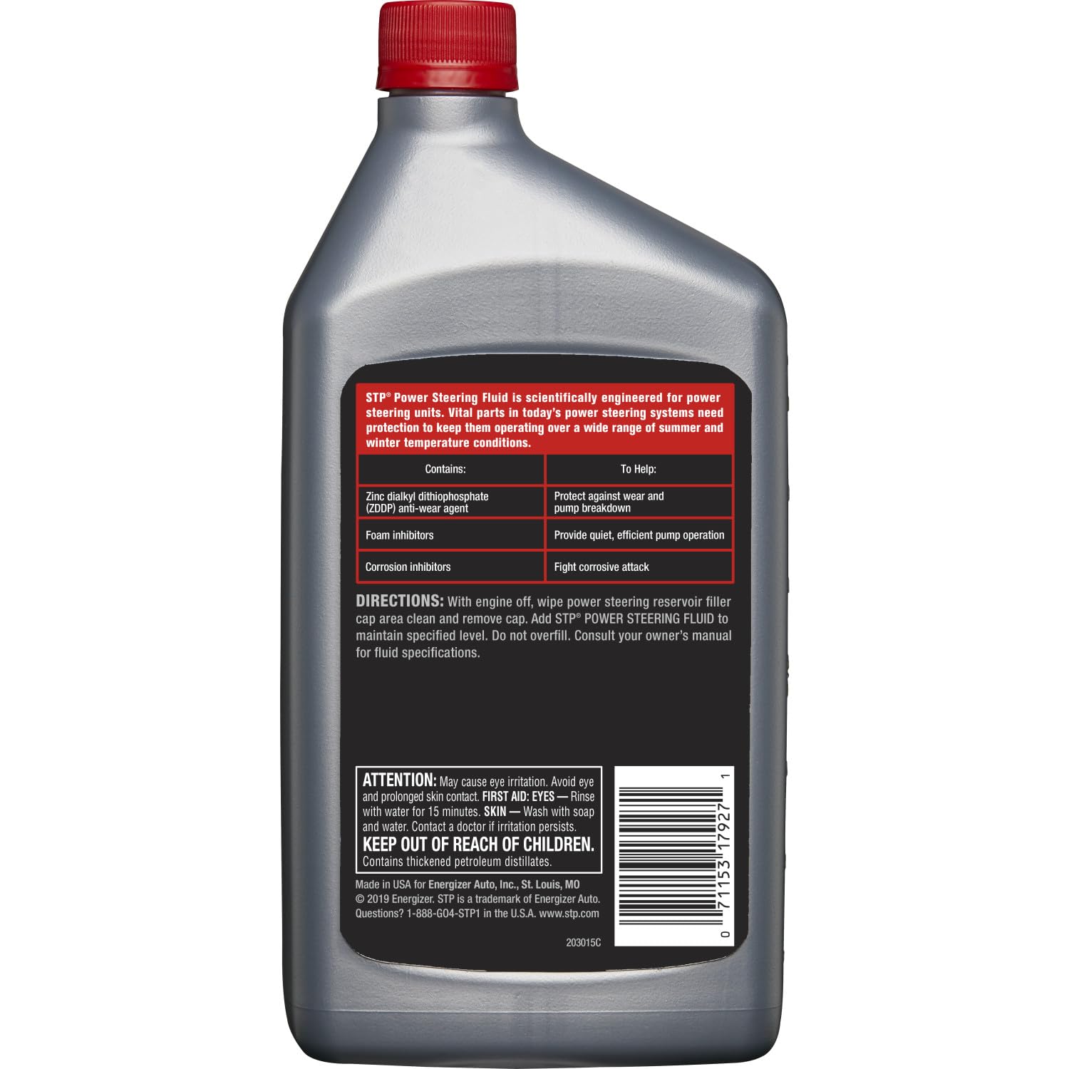 STP Power Steering Fluid & Cleaner, Protects Against Wear & Pump Breakdown, 32 fl. oz, Model 17927