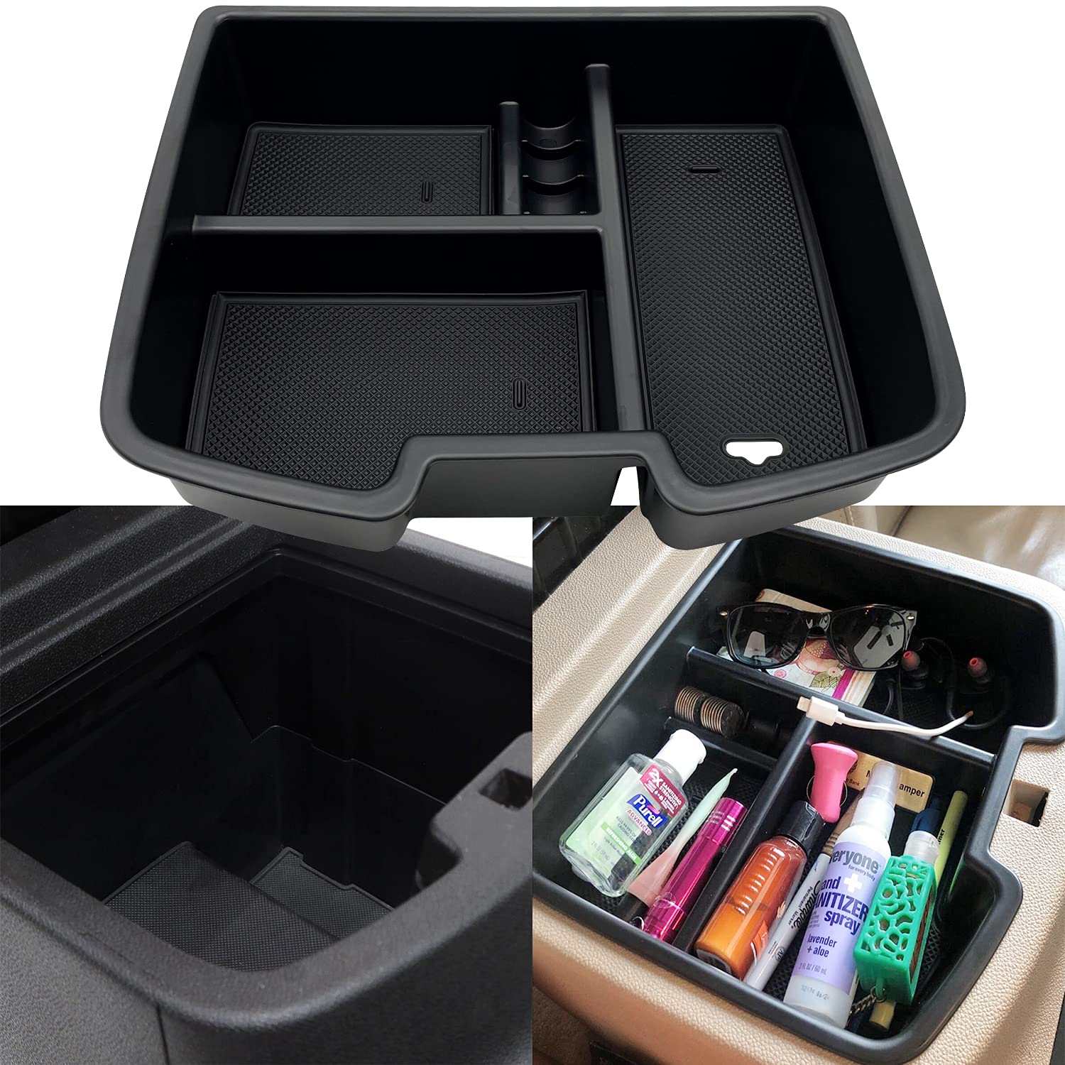 Jojomark Center Console Organizer Tray Compatible With 2007-2014 Gmc Sierra Chevy Silverado Tahoe Yukon Suburban - Accessories R