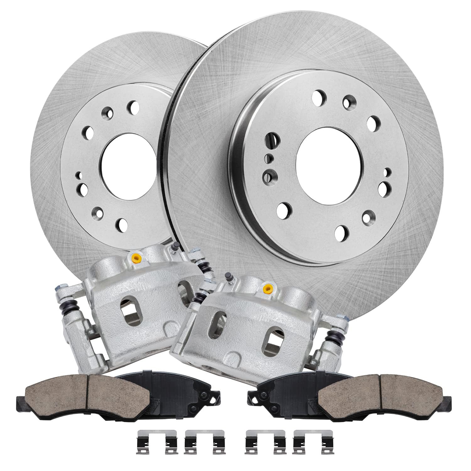 Detroit Axle - Front Brake Kit for Silverado Sierra Suburban Yukon XL 1500 Tahoe Avalanche Escalade [6-Lug] Disc Brake Rotors Br