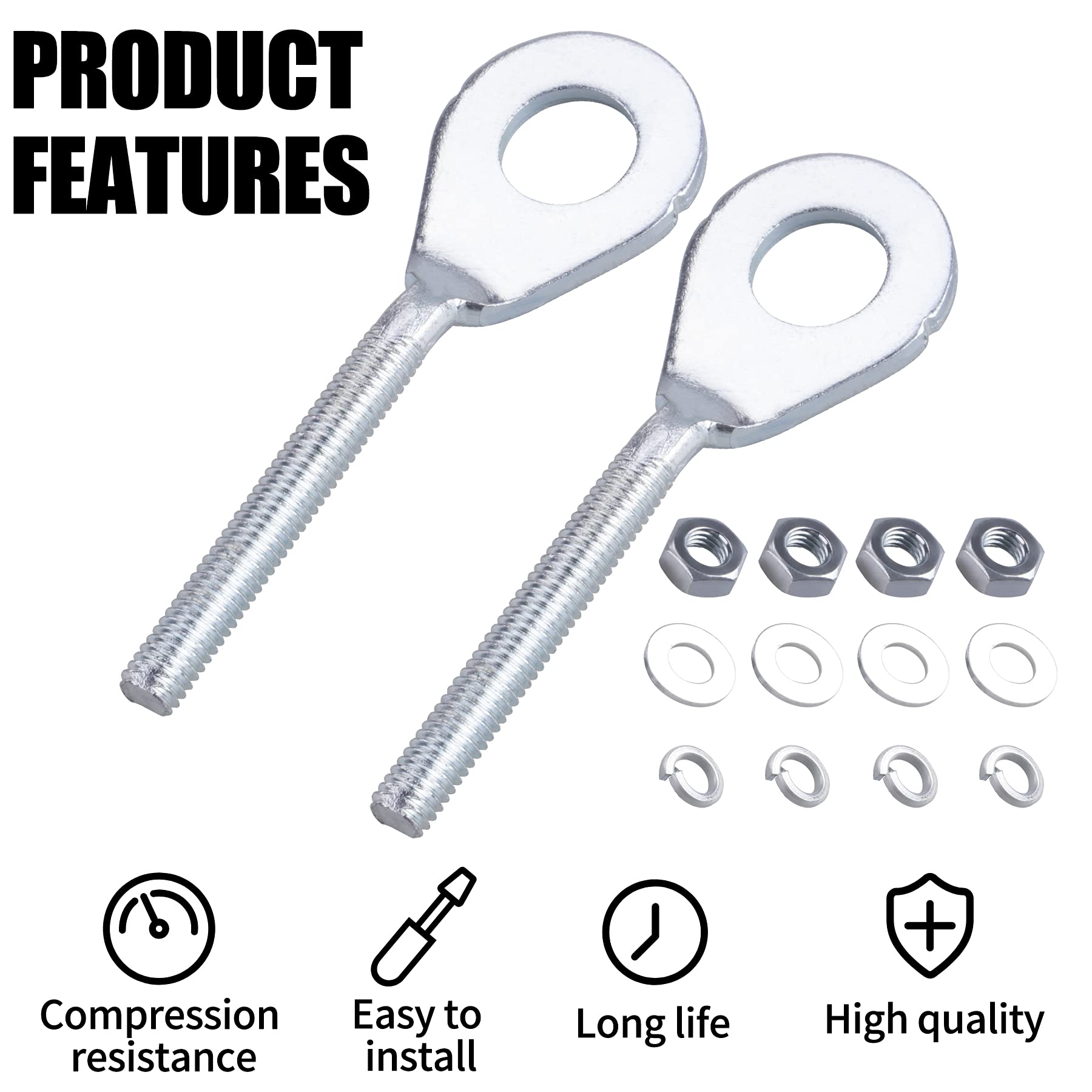 CNCMOTOK Chain Adjuster Tensioner Compatible with Honda XR50R XR70R CRF70F CRF80F CRF100F CT70 XL75 XL80S XL100S XR100 with 4pcs