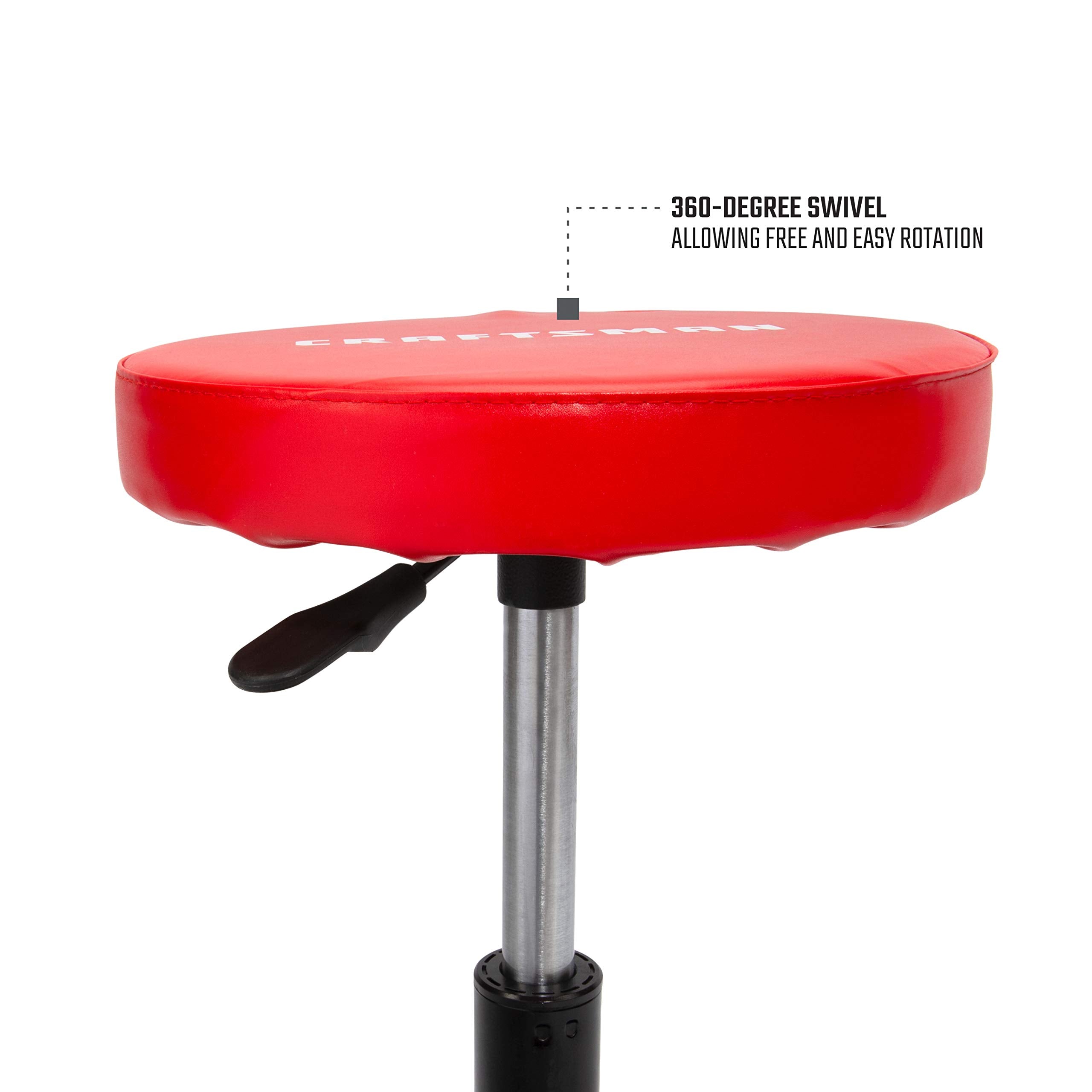 Craftsman Cmxzsaj93382 Adjustable Height Rolling Creeper Stool With Storage Tray