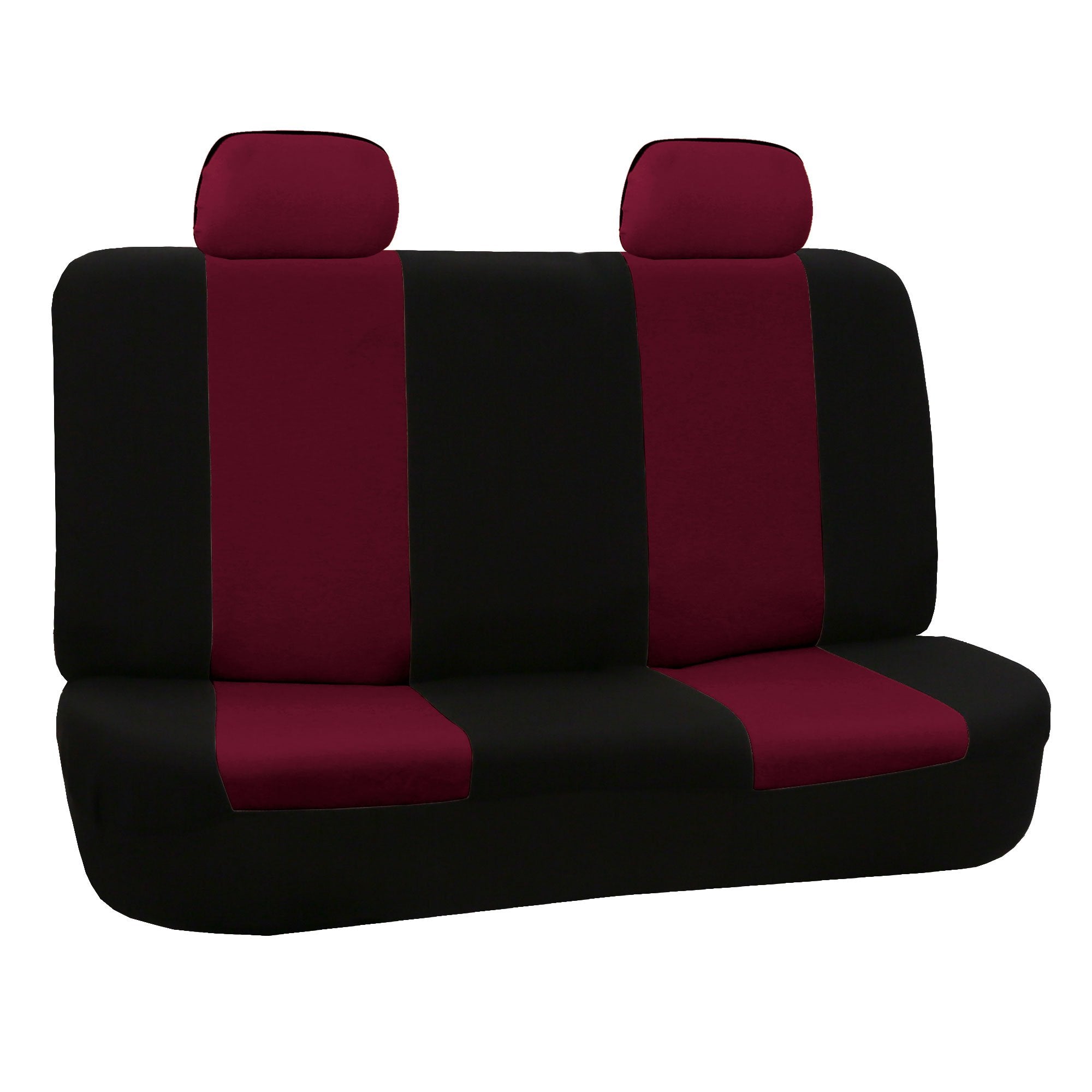 Fh Group Car Seat Cover For Back Seat Burgundy Cloth - Universal Fit Rear Seat Covers For Cars With Solid Bench, Car Seat Protec