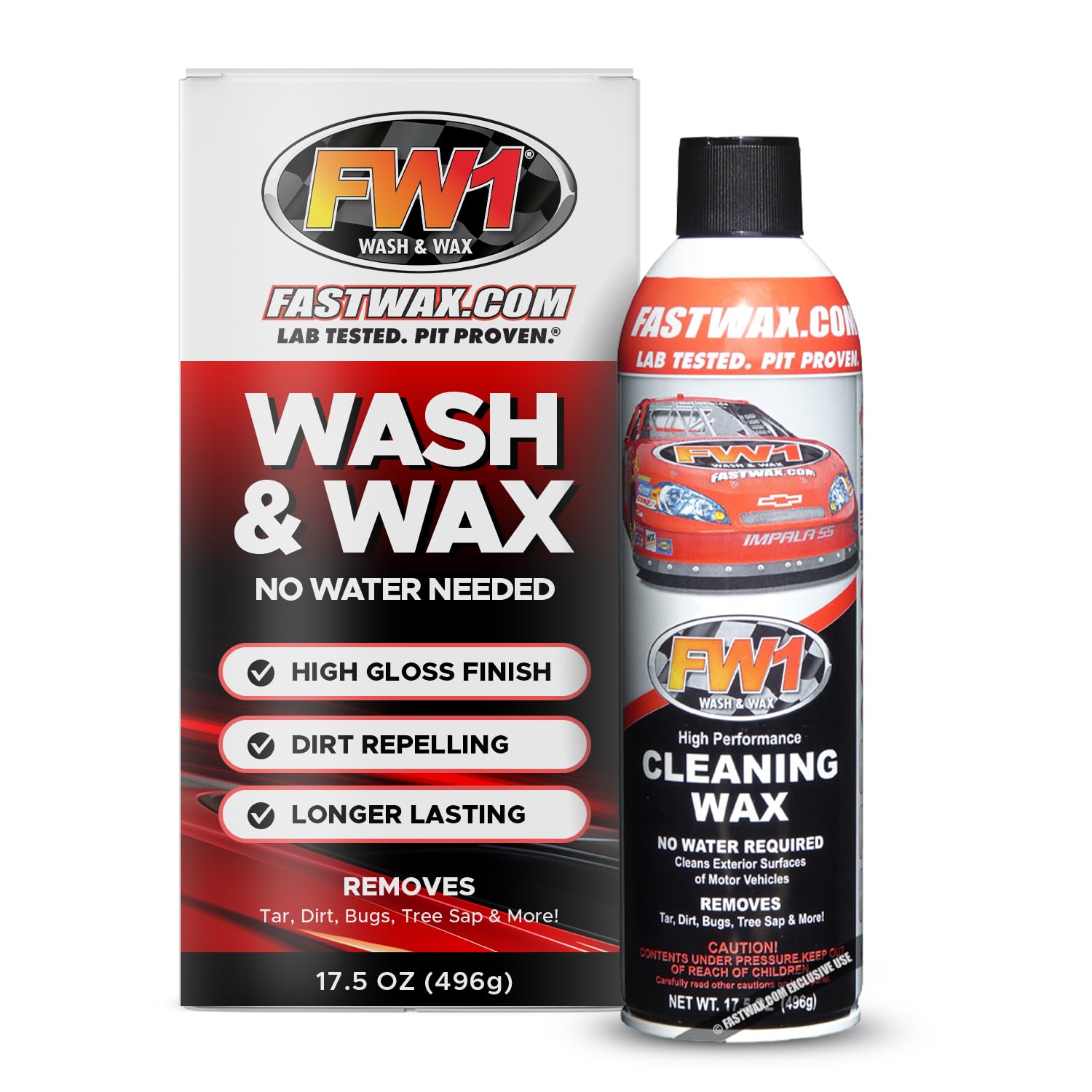FW1, A High Performance Car Wax Polish | Easy To Use Scratch-Free Waterless Car Wash Spray & Detail Cleaning Polish (17.5oz) | S