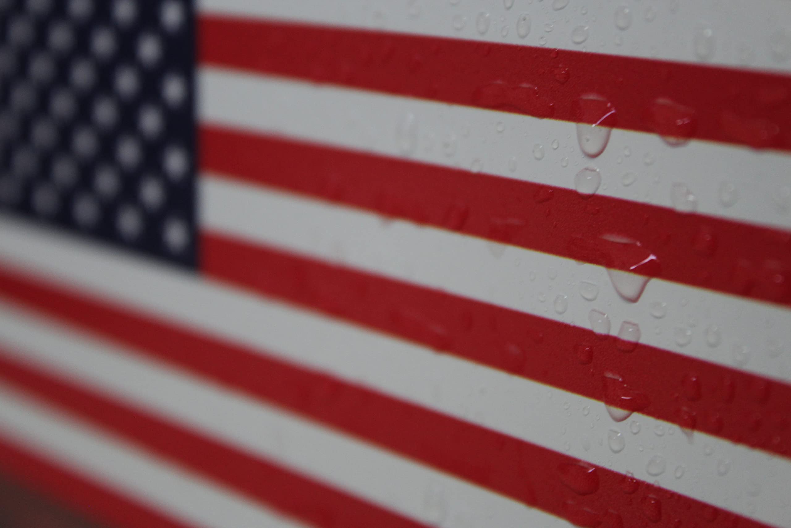 10 Pack American Flag Stickers - Made of 3M Vinyl - USA Patriotic Stickers - Bubble-Free Adhesive - Dishwasher Safe