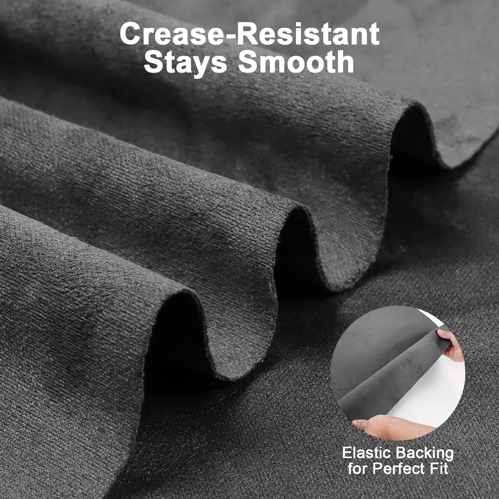 RadiantDecor Suede Fabric Wrap - Light Grey, 17x70 Inches, Self-Adhesive Microfiber for Car Interior & Home Decor, Model RDZZJPR1770QHS