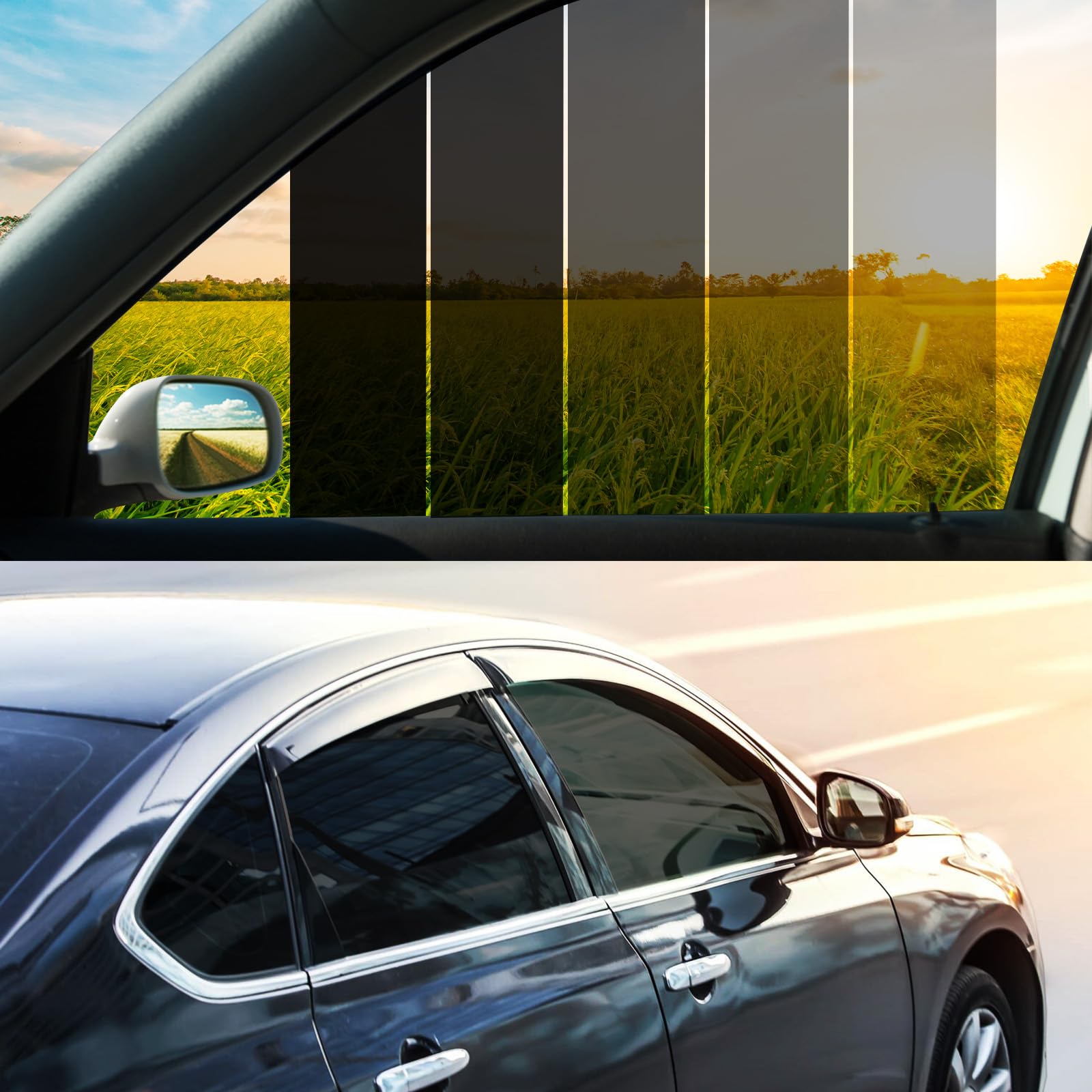 Vepagoo 15% VLT Ceramic Car Window Tint Film (24 x 15FT) - Heat & Glare Reduction, Blocks UV & IR Rays, Scratch Resistant, Pri