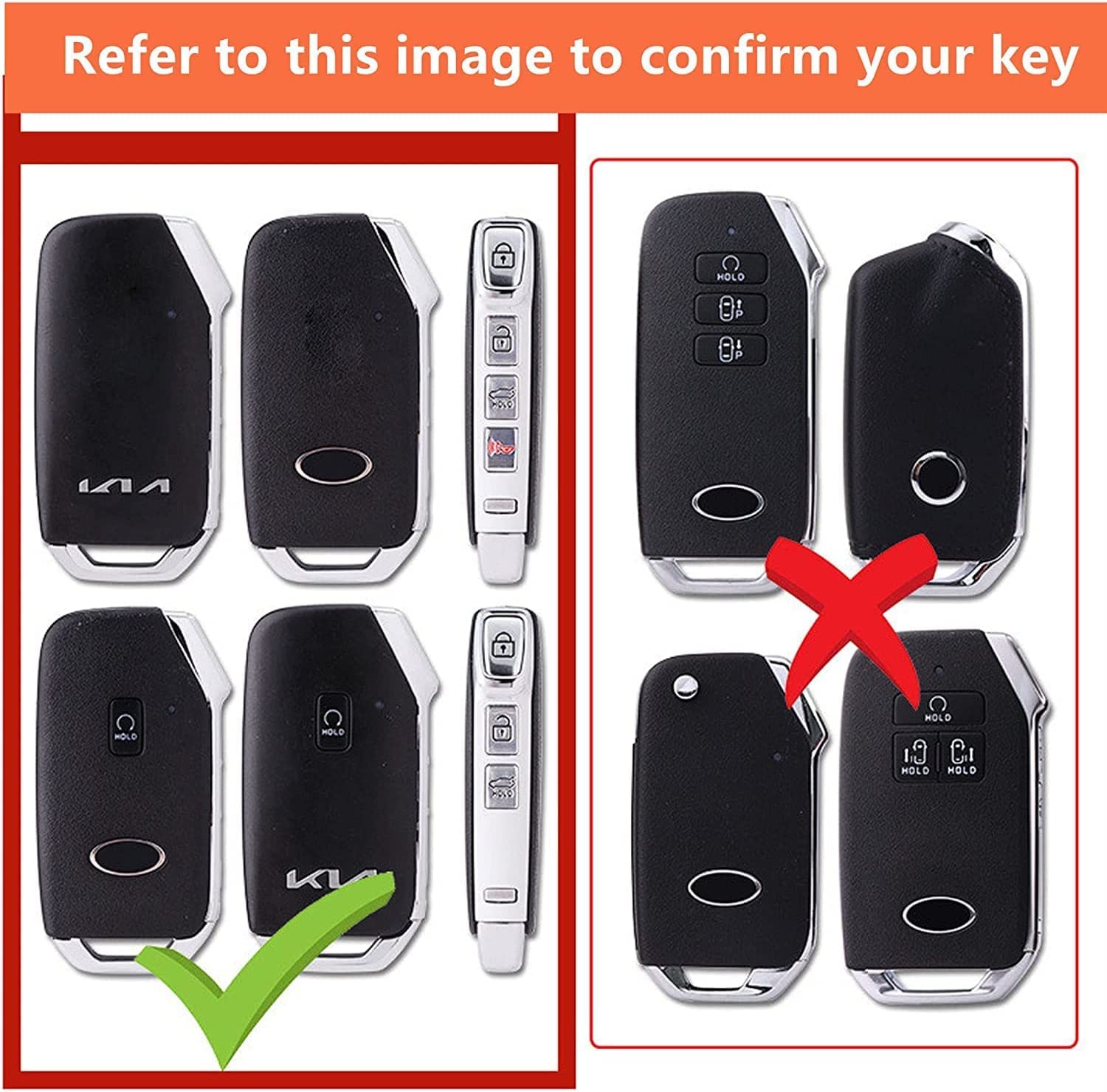 Tukellen Kia Key Fob Cover - Soft TPU Case, Compatible with Cerato, Ceed, Forte, NIRO, Sorento, Seltos, Sportage, Soul, Tellurid