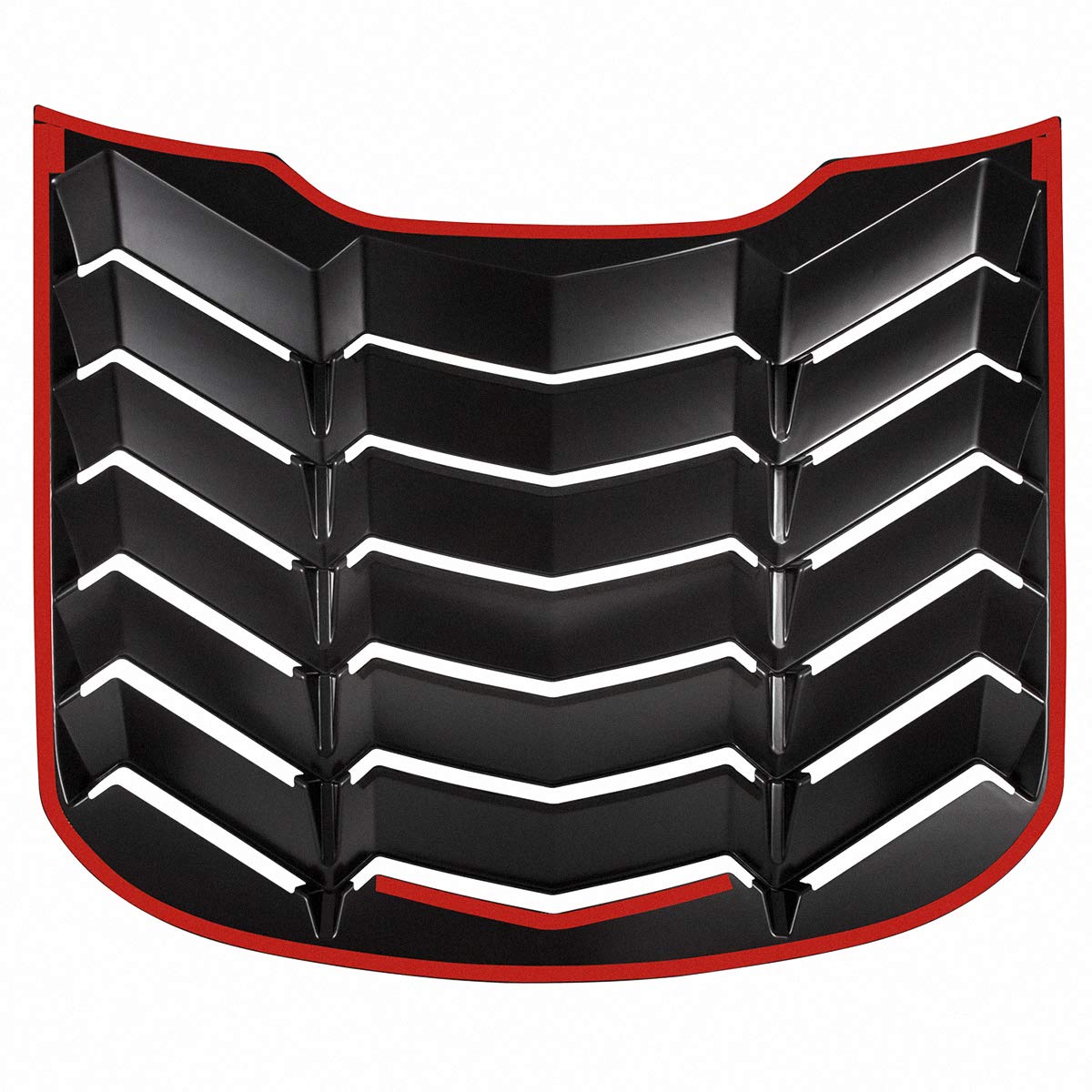 CUMART Rear Window Louvers Sun Shade Cover, Matte Black, 2015-2021 Ford Mustang, Acrylonitrile Butadiene Styrene