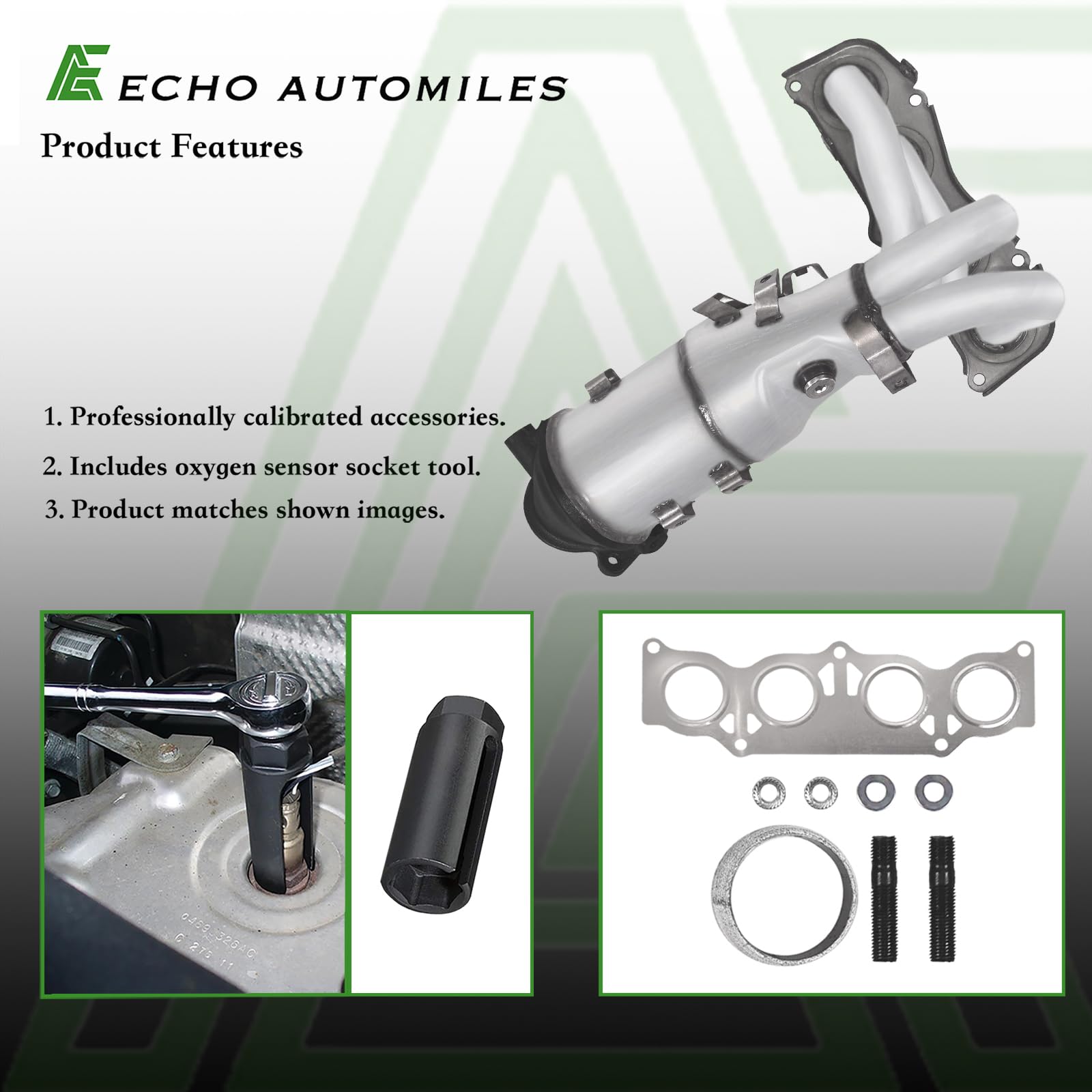 ECHO AUTOMILES Catalytic Converter Compatible with 2006 2007 2008 Toyota Rav4, 2008-2015 Scion xB L4 2.4L Catalytic Convertor EP