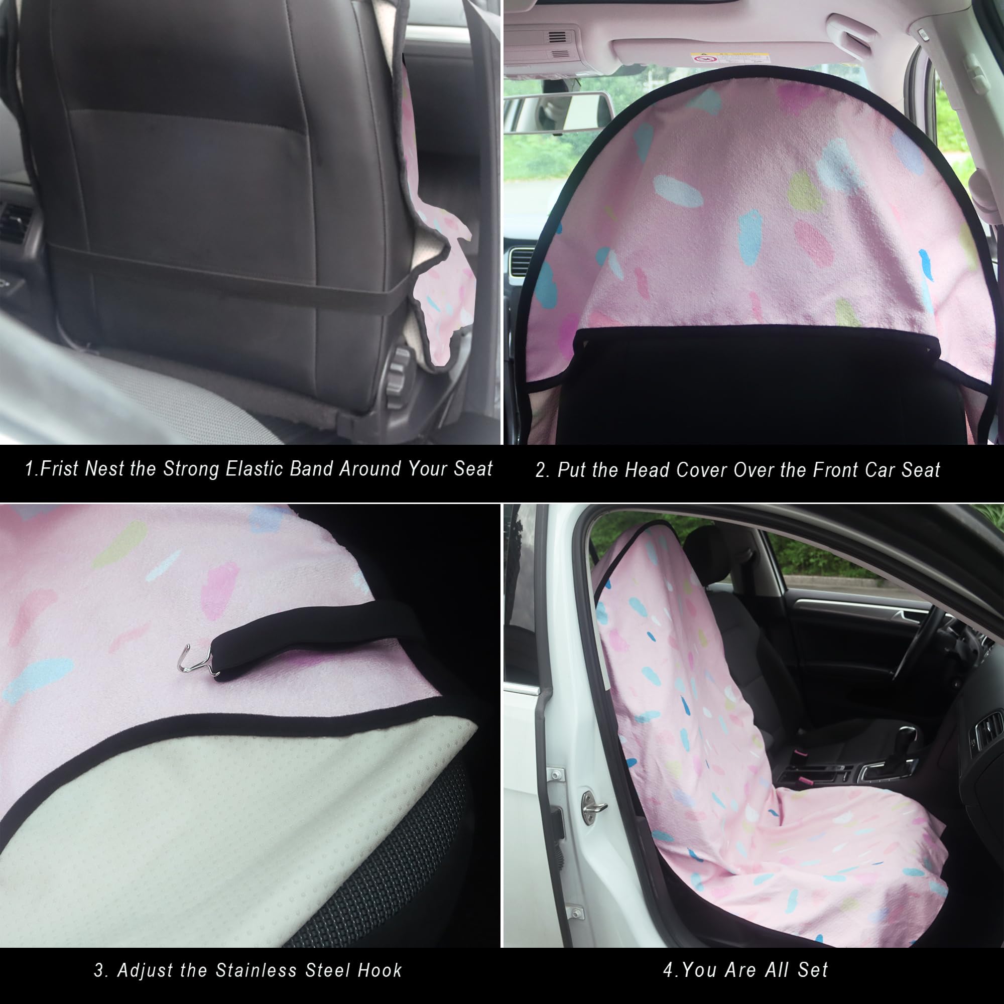 Loyagour Car Seat Cover Protector Front Seats,For Gym Workout,Running,Swimming,Beach And Hiking,Waterproof Sweat Towel Bucket Se