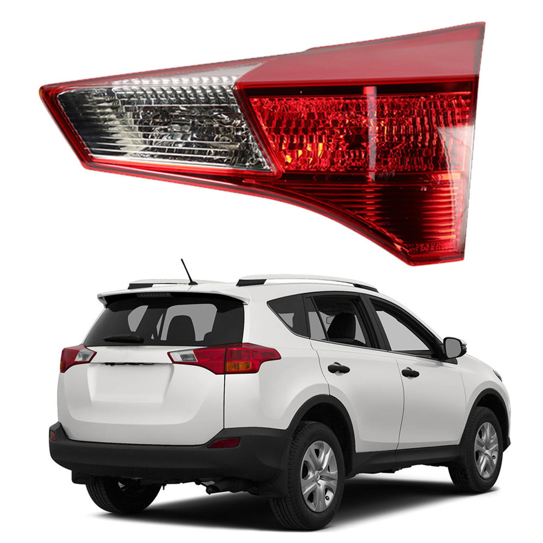 WFLNHB Inner Right Side Tail Light Assembly Replacement for Toyota RAV4 2013-2015 Passenger Side Rear Brake Lamp 815800R010 TO28