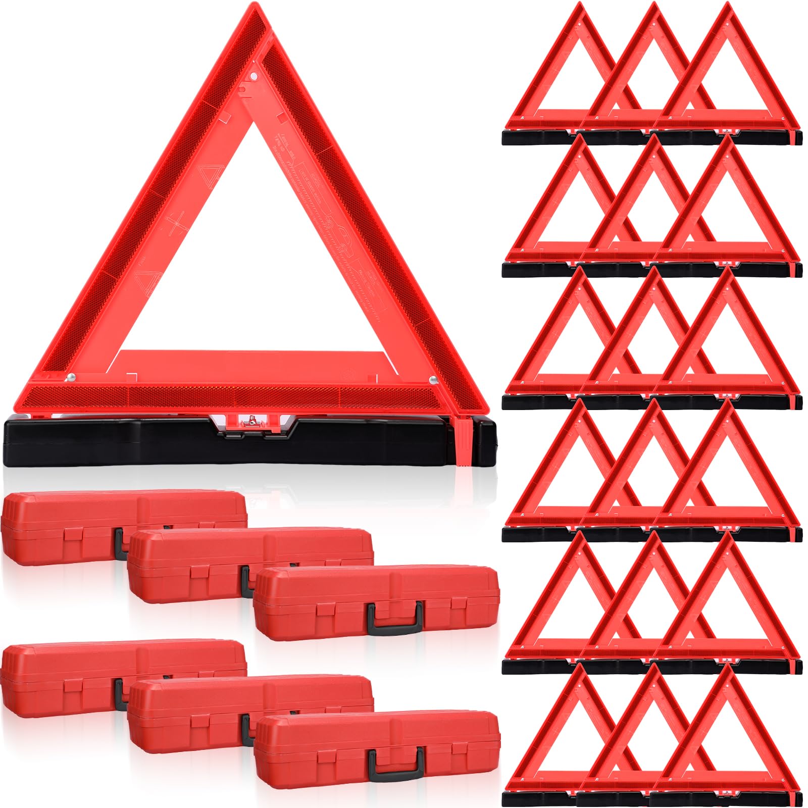 Kanayu Warning Triangle Dot Approved Foldable Emergency Safety Warning Triangles Reflective Road Safety Triangle With Carrying C