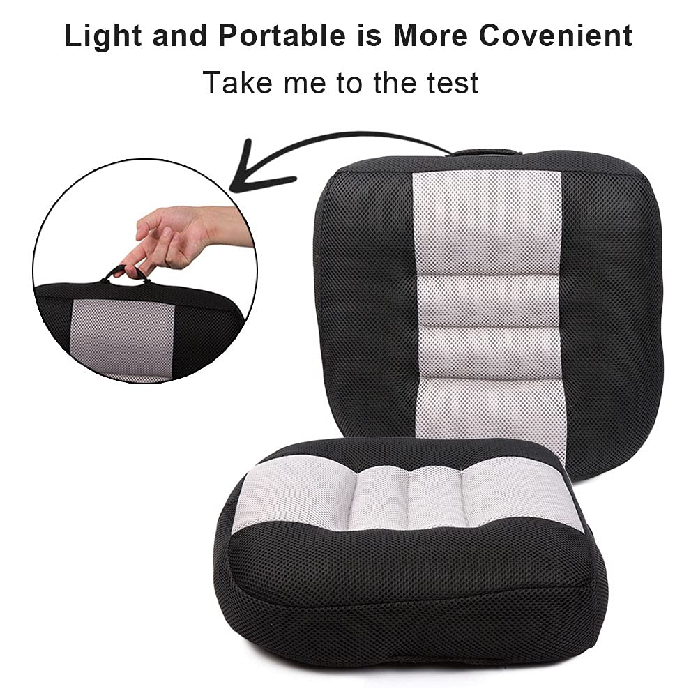 Car Booster Seat Cushion Heightening Height Boost Mat, Breathable Mesh Portable Car Seat Pad Angle Lift Seat For Car, Office,Hom