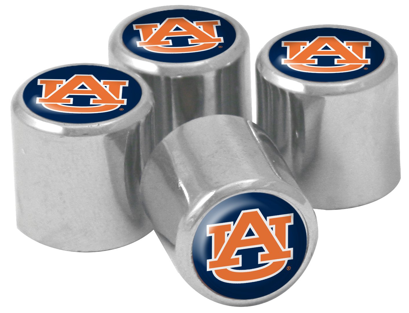 NCAA Auburn Tigers Metal Tire Valve Stem Caps, 4Pack