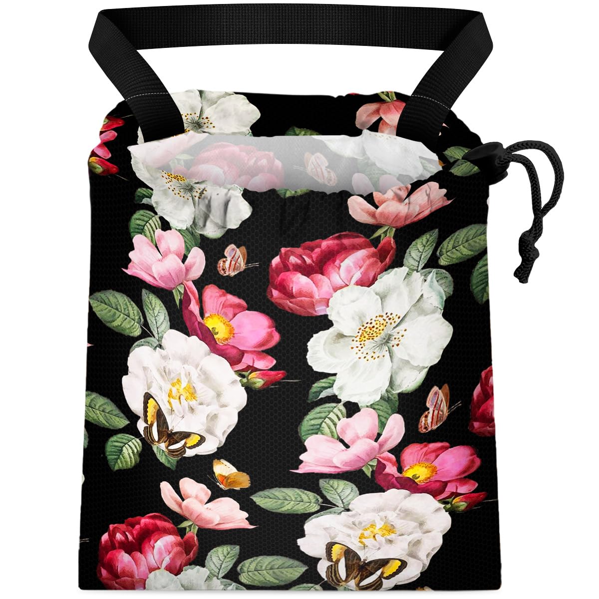 GEGEPINK Car Trash Bag Hanging Back of Seat Waterproof Small Drawstring Garbage Bags for Car Cute Printed OneHanded Strap Groce