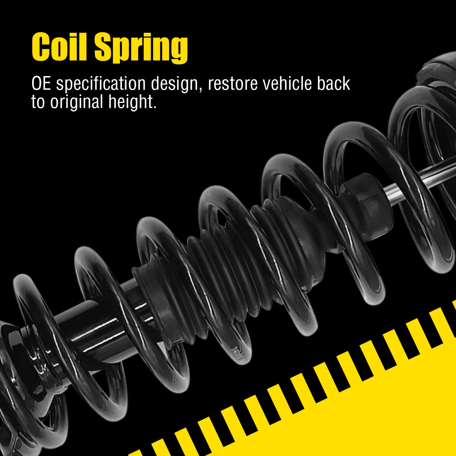 Front Pair Complete Strut Spring Assembly Compatible for 2004-2006 Sentra Base Model-S - 172105 172106