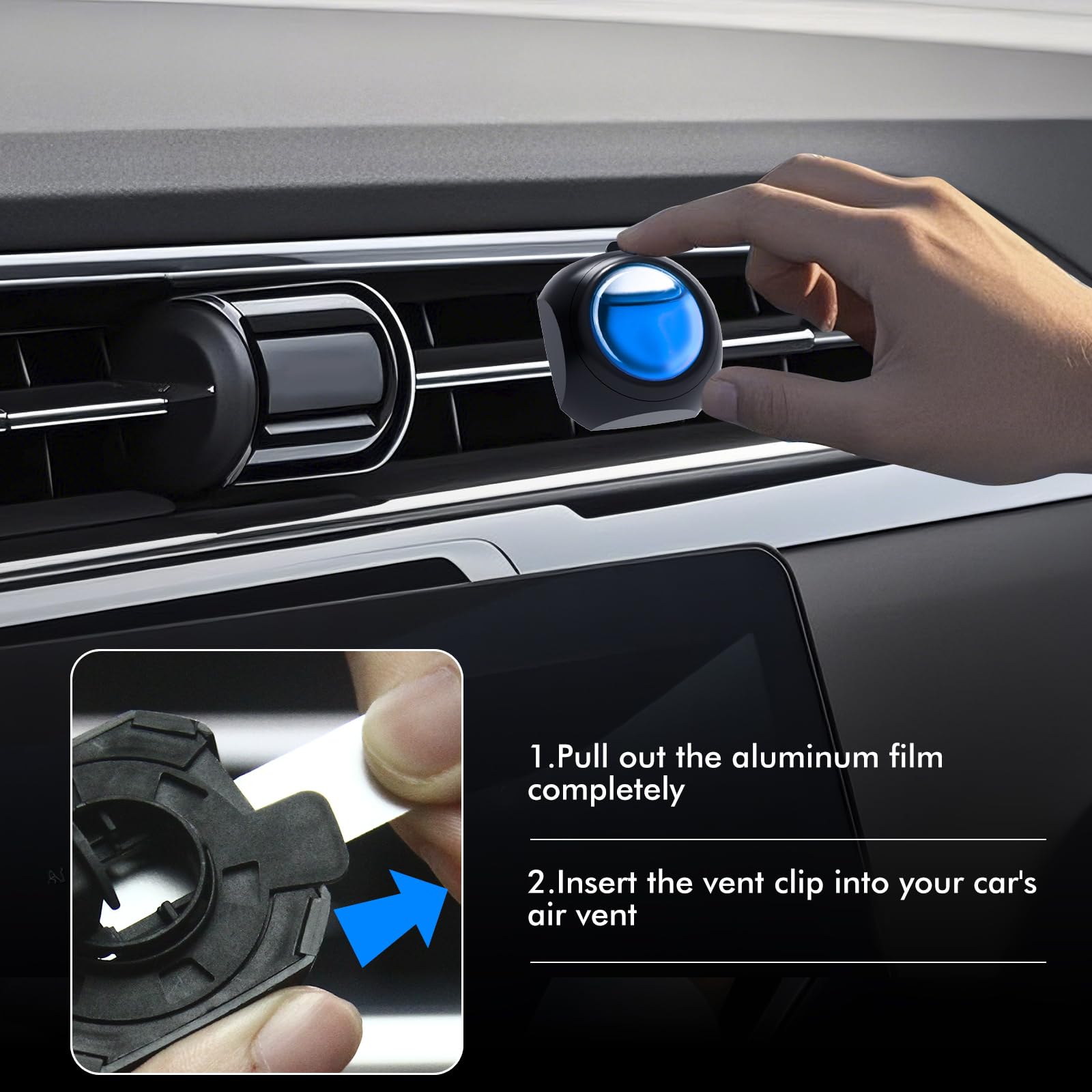 Car Air Freshener Vent Clips, 12 Pack, 6 Ocean, 6 Hawaiian, Provides Long-Lasting Scent, Up to 360 Days, Car Fresheners