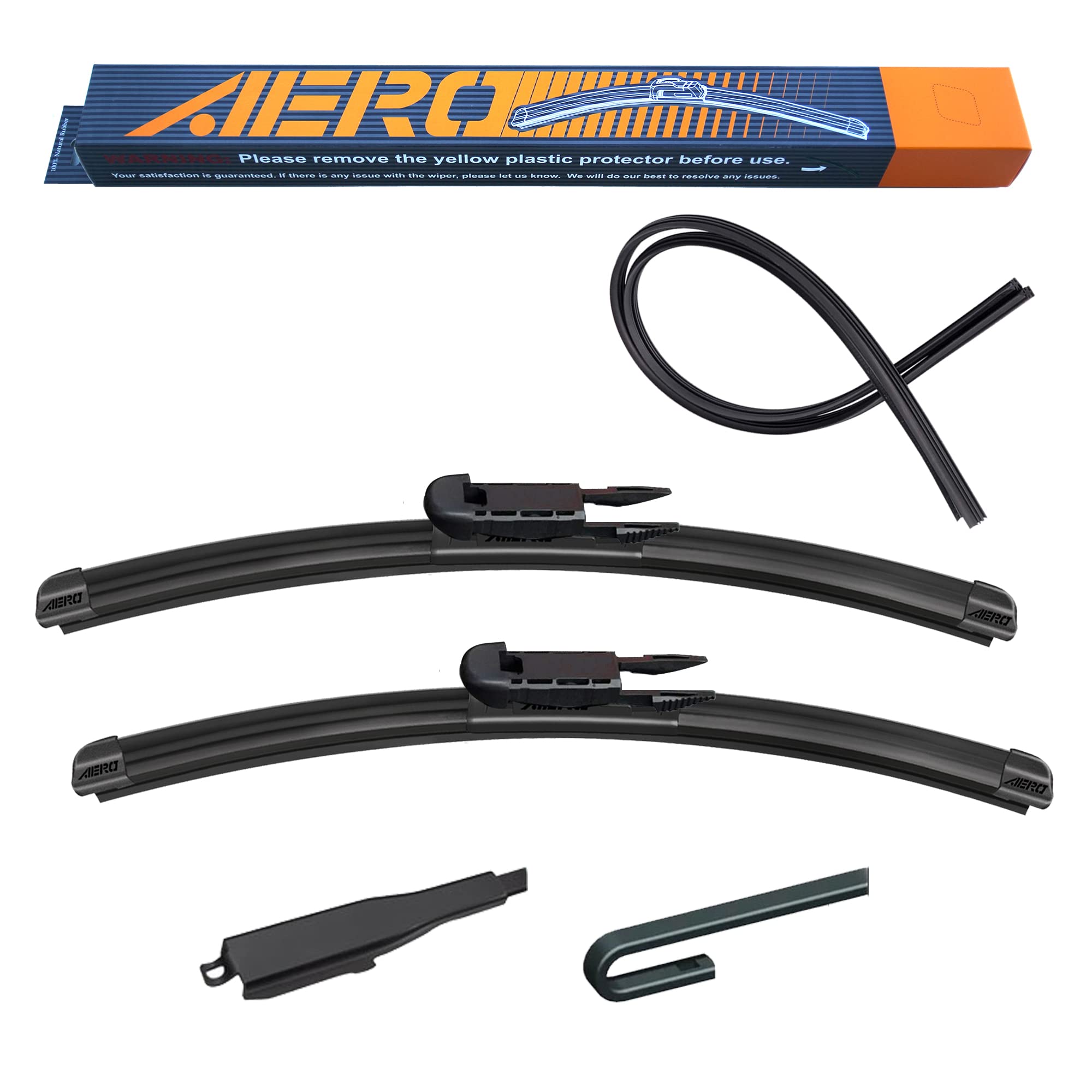 Aero Avenger 22''+22'' Premium All-Season Windshield Wiper Blades With Extra Refills Oem Replacement For Cadillac Escalade 2021-