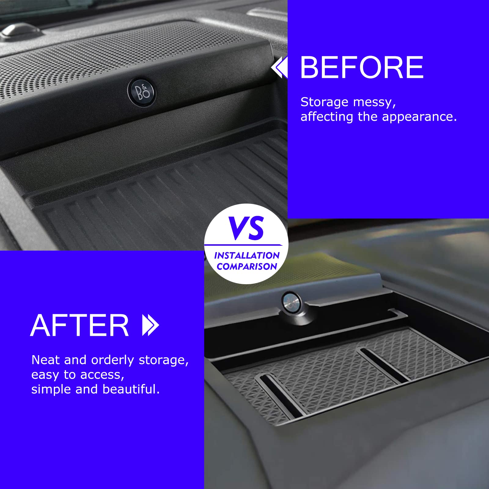 Xxciwp 2020 F150 Dashboard Storage Box Organizer Tray For 2015-2020 Ford F150 2018-2020 Ford Expedition Dash Tray F150 2019 Acce