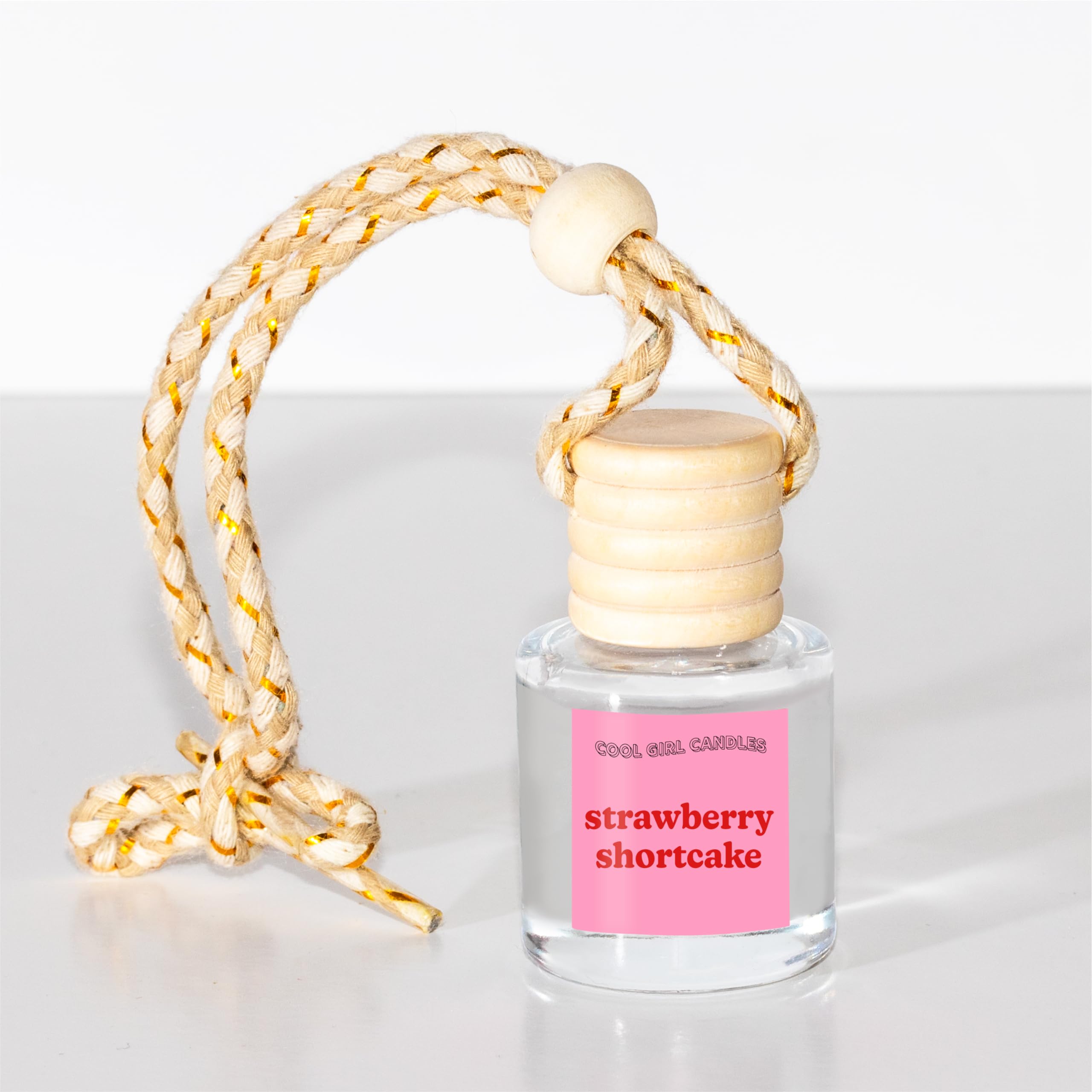 Coolgirlcandles Strawberry Shortcake Car Air Hanging Fragrance Oil Diffuser Car Air Freshener Diffuser For Essential Oils, Scent
