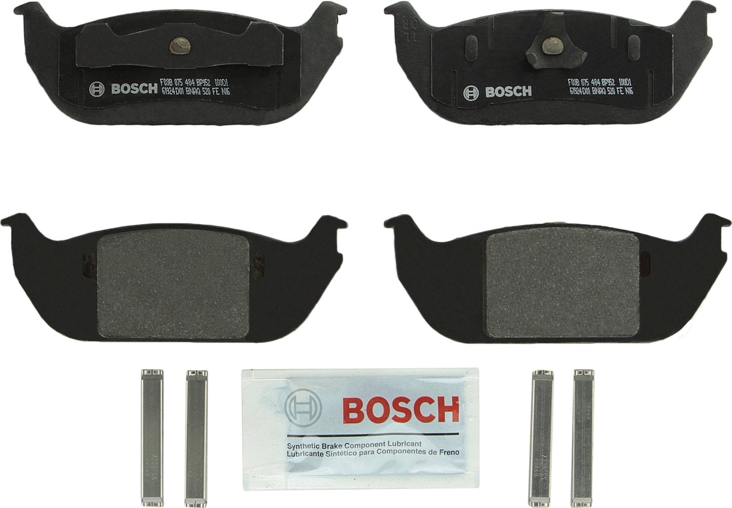 Bosch Bp952 Quietcast Premium Semi-Metallic Disc Brake Pad Set - Compatible With Select Lincoln Aviator; Rear