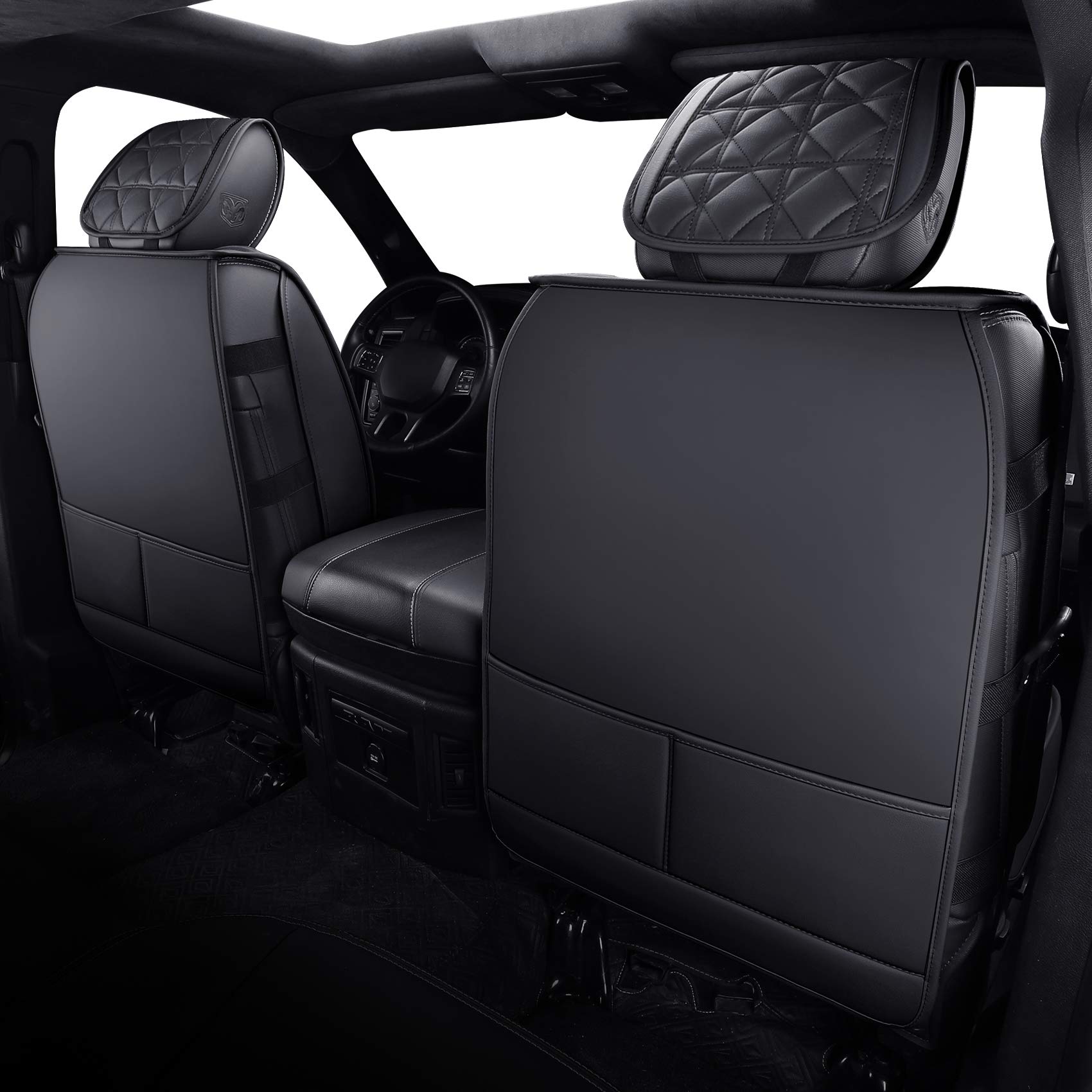 Yiertai Dodge Ram Seat Covers Fit For 2009-2023 2024 2025 1500/2500/3500Hd Pickup Front Seats Only Crew Double Cab Quad Cab Wate