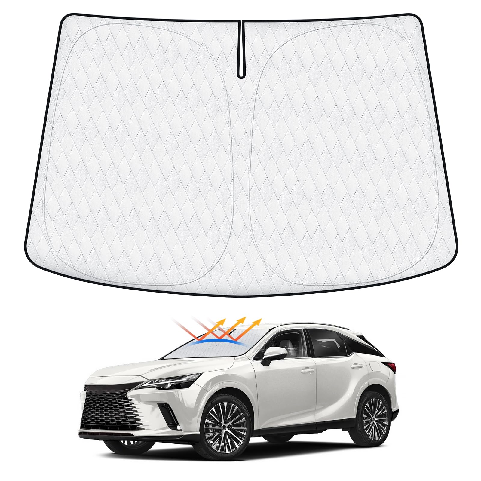 Thickened Windshield Sun Shade For Lexus Rx 2023 2024 2025, Foldable Front Window Sunshade, Accessories For Rx350/Rx350H/Rx450H/