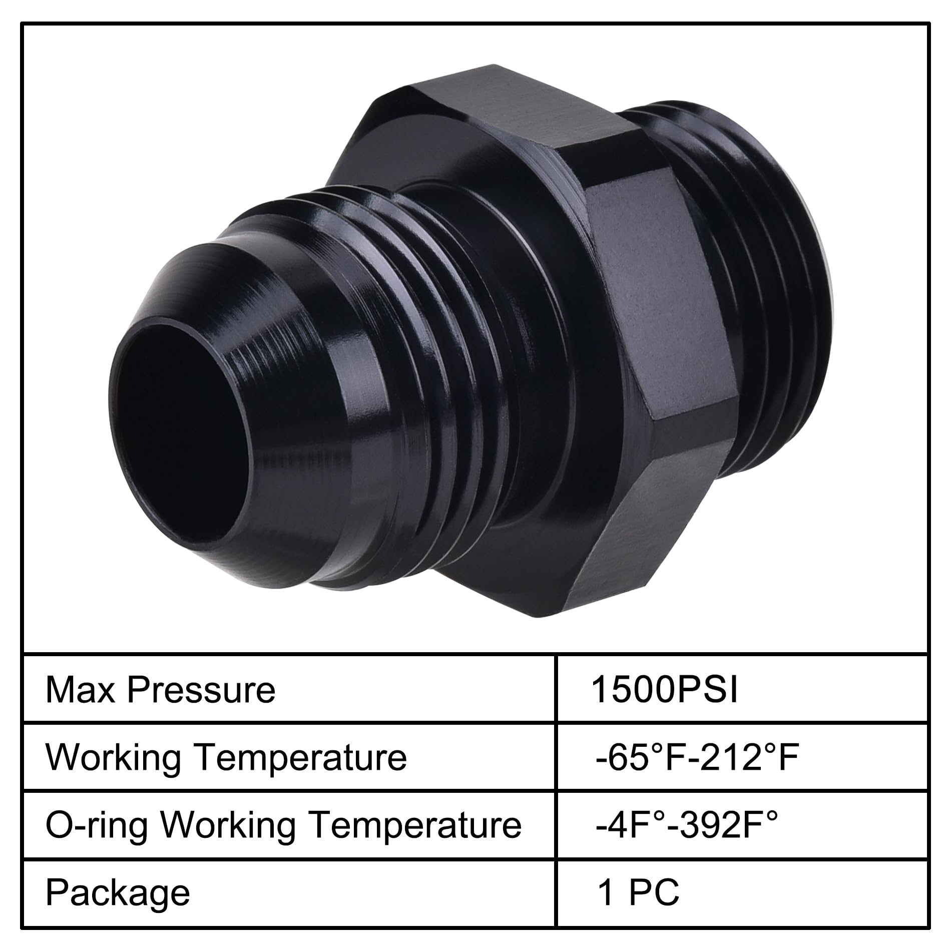 Evil Energy 10An Flare To An10 Orb Male O-Ring Fitting Adapter