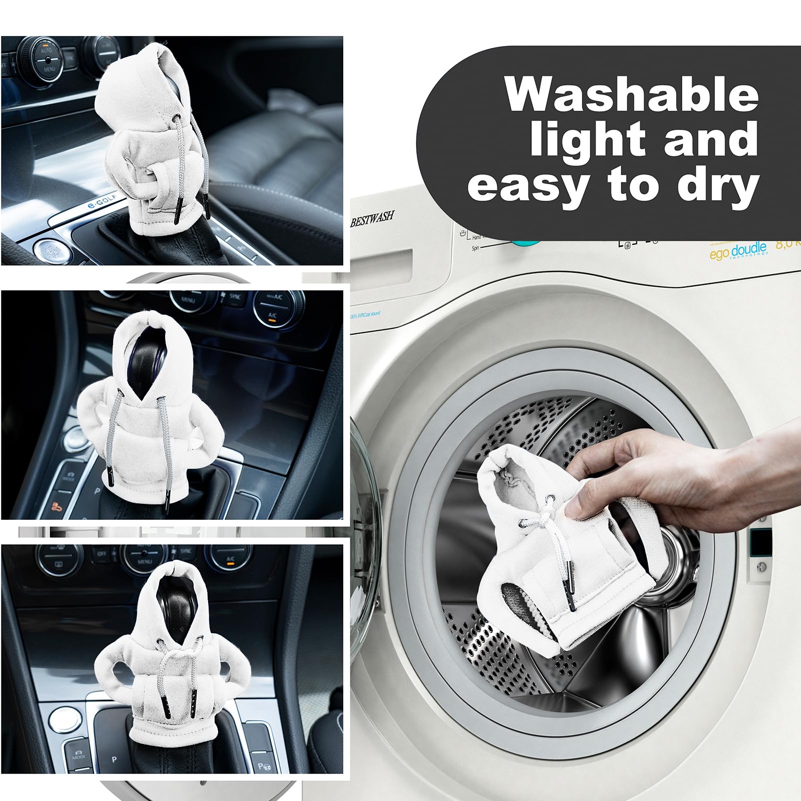 Gear Shift Hoodie, Gear Shift Cover, Universal Car Shift Knob Hoodie, Mini Hoodie For Car Shifter, Automotive Interior Cute Gadg