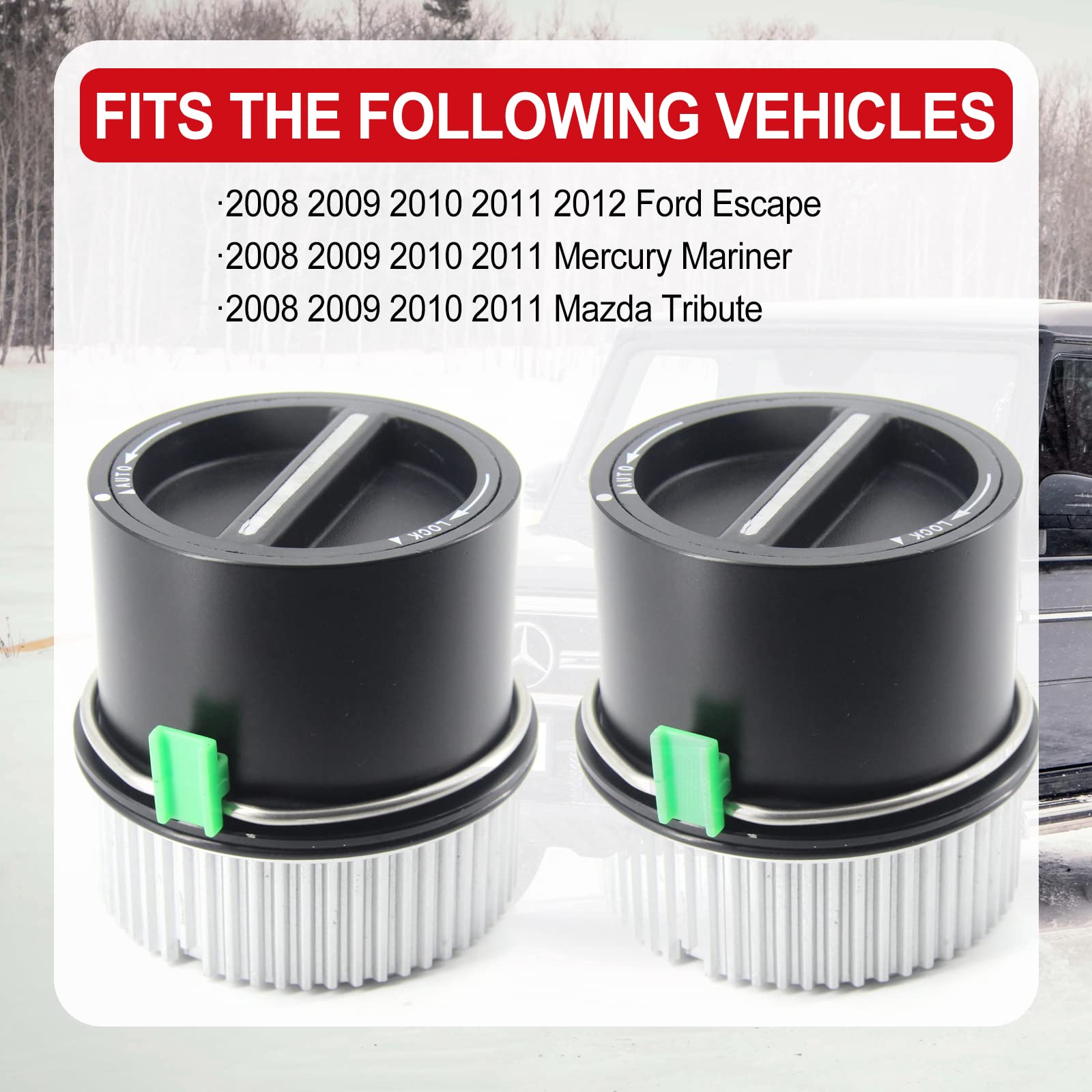 FEXON 4WD Auto Locking Hub Kits for 1999-2004 Ford F250 F350 F450 F550 & 2000-2005 Excursion, Plastic, Replacement Pair