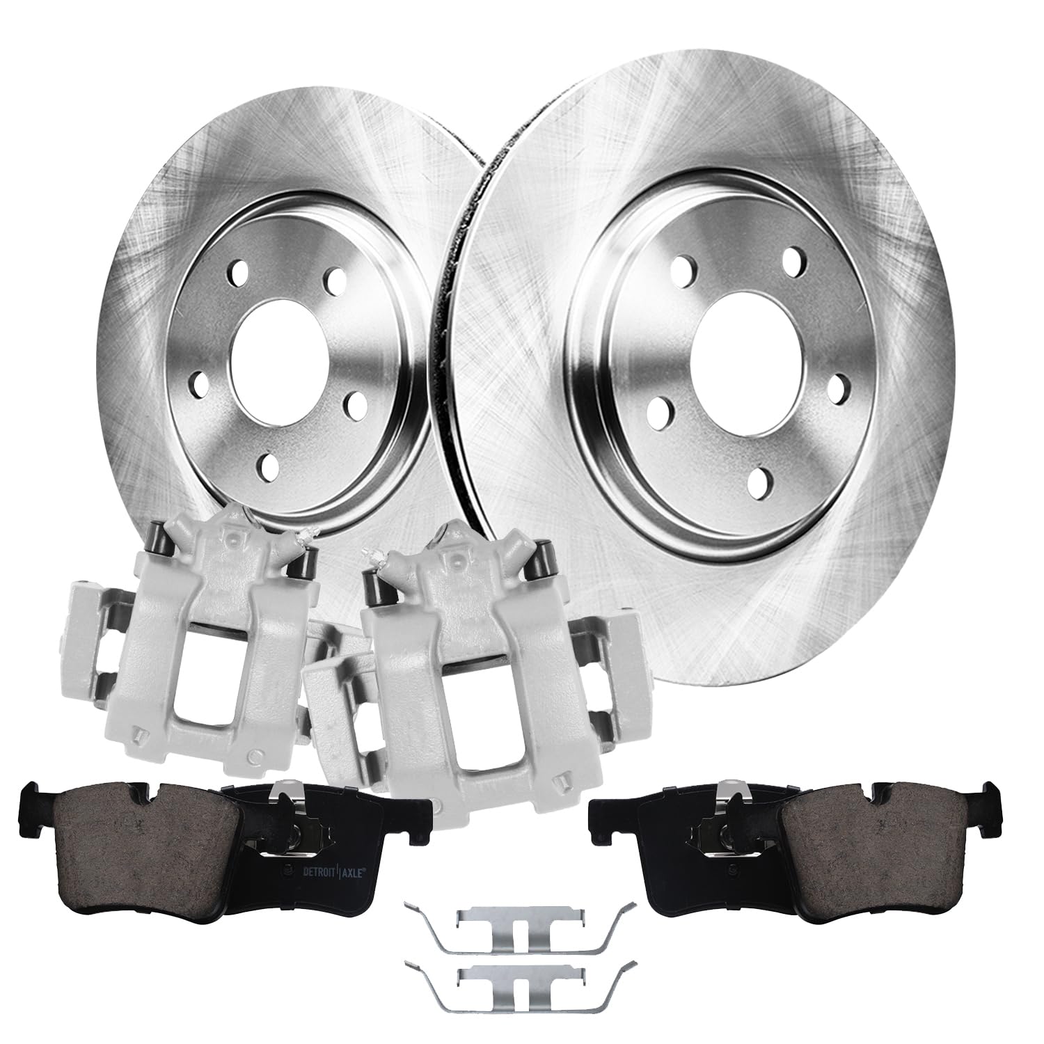 Detroit Axle - Front Disc Brake Rotors Brake Pads w/Hardware Calipers w/Bracket Replacement for BMW 228i 230i 320i 328d xDrive -