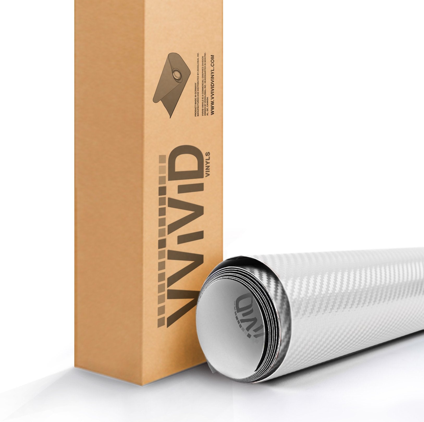 Vvivid Xpo White Carbon Fiber Car Wrap Vinyl Roll With Air Release Technology (100Ft X 5Ft)