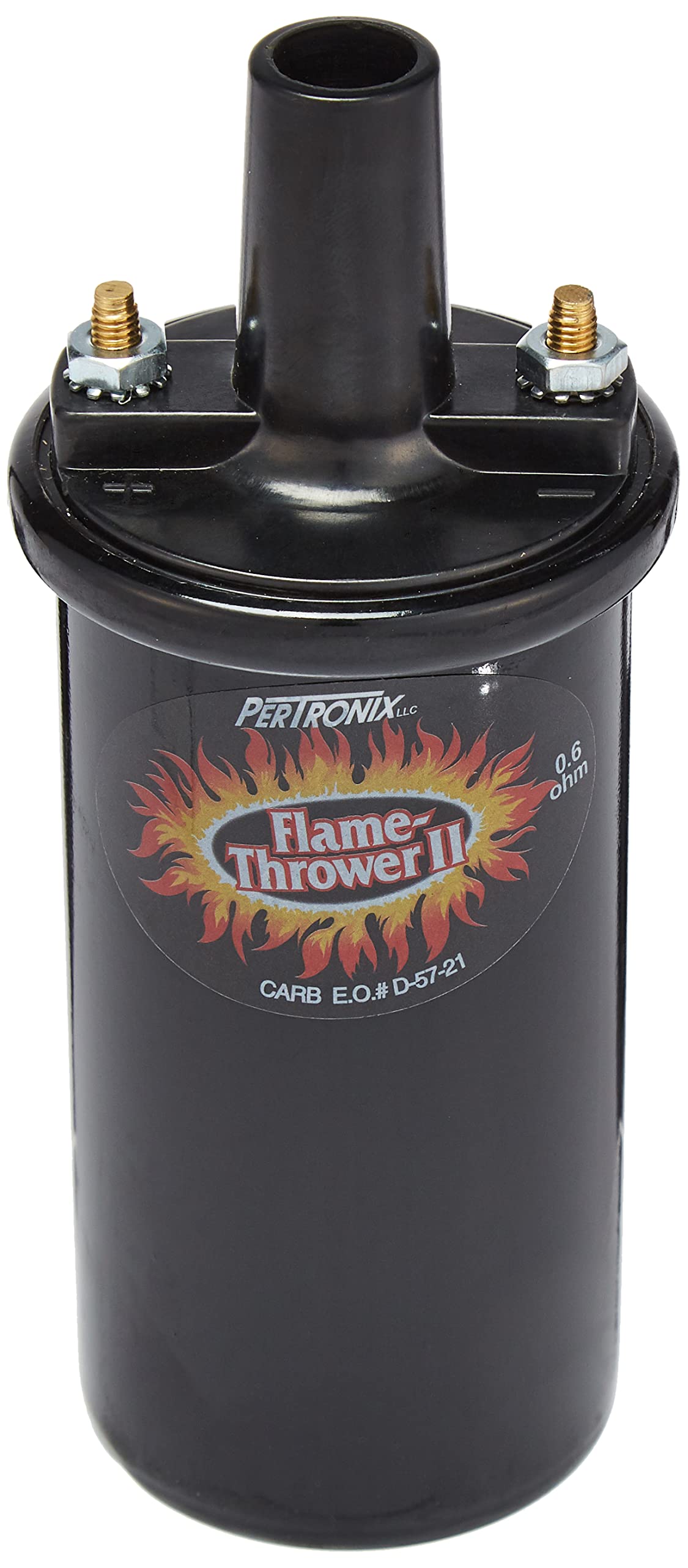 PerTronix Flame-Thrower II Coil, 45,000 Volt, 0.6 Ohm, Black, Model 45011