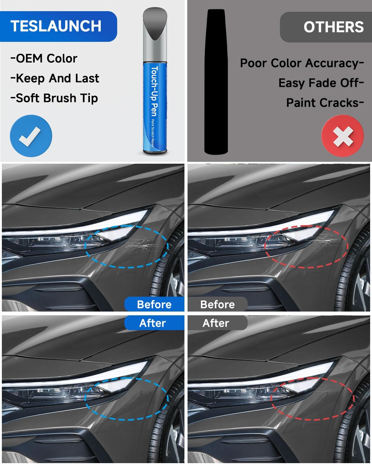 Touch Up Paint Compatible With Hyundai Exact Match Touch Up Paint Car Scratch Repair (Portofino Gray Metallic(2G/T2G) Compatible