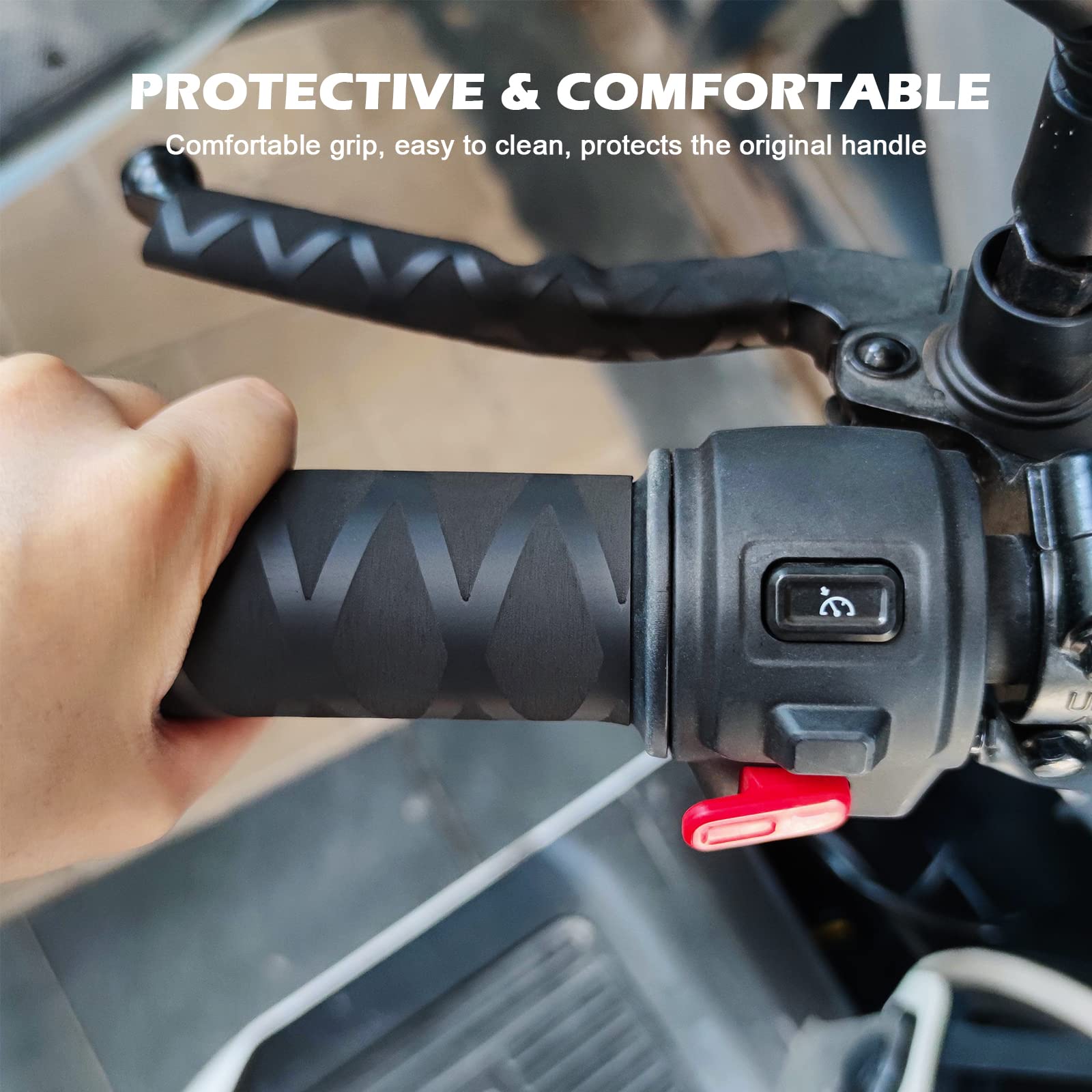Non-Slip Heat Shrink Motorbike Grips Sleeve,Easily Solve Aging Aticky Hands,Compatible For Ducati Honda Yamaha Triumph Suzuki Ka