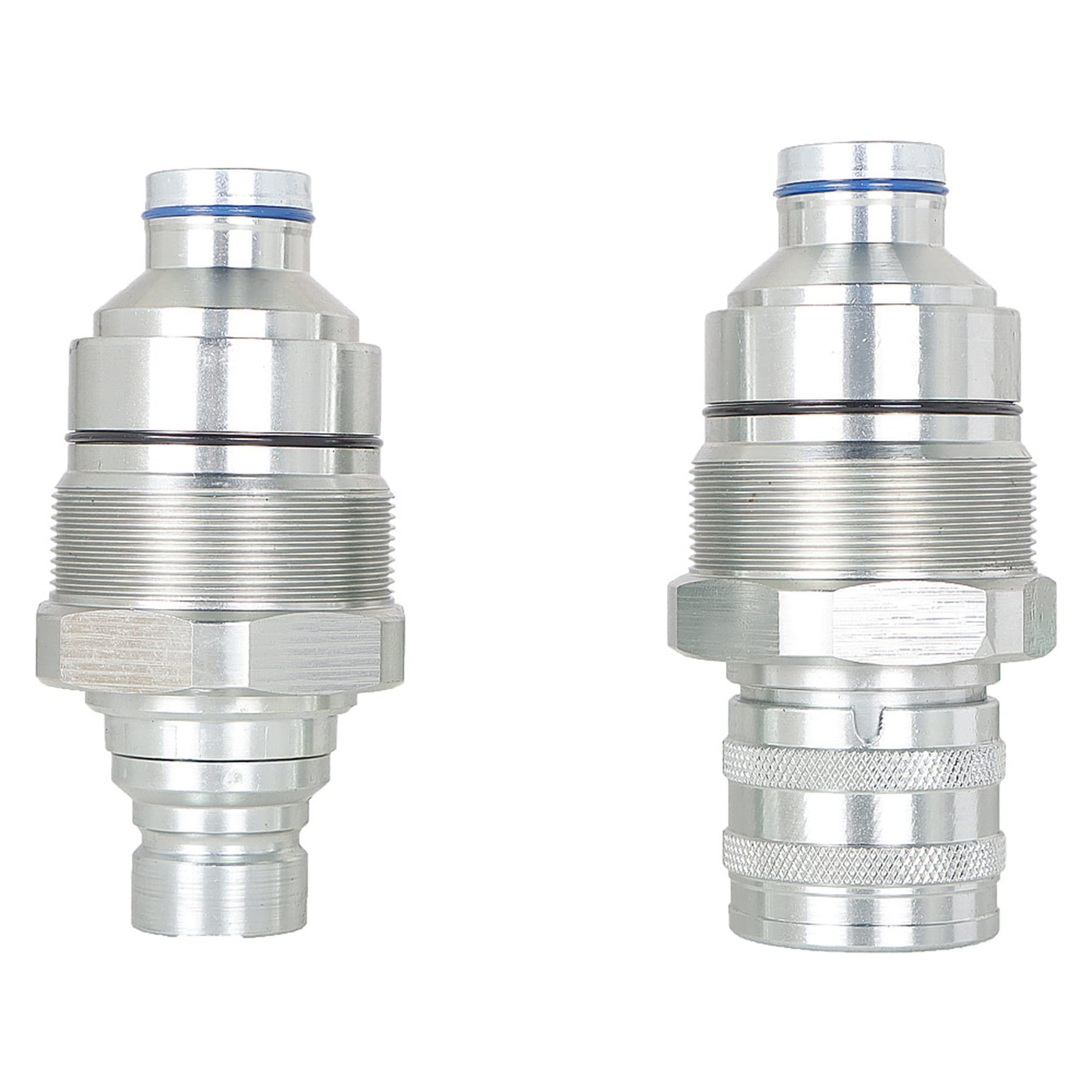 Male and Female Flat Face Hydraulic Quick Connect Coupler 7246802 7246799 Coupler Replacement for SM 1/2 Inch Coupler 48MM Threa