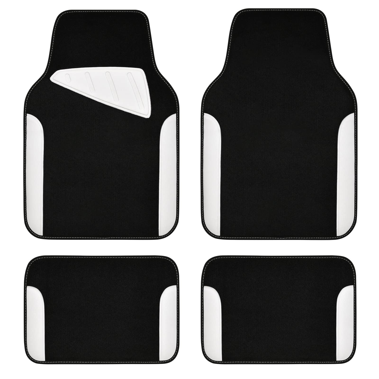 Car Pass Waterproof Universal Fit Car Floor Mats, Car Mats Fit For Suv,Vans,Sedans, Trucks,Set Of 4Pcs Car Carpet With Driver He