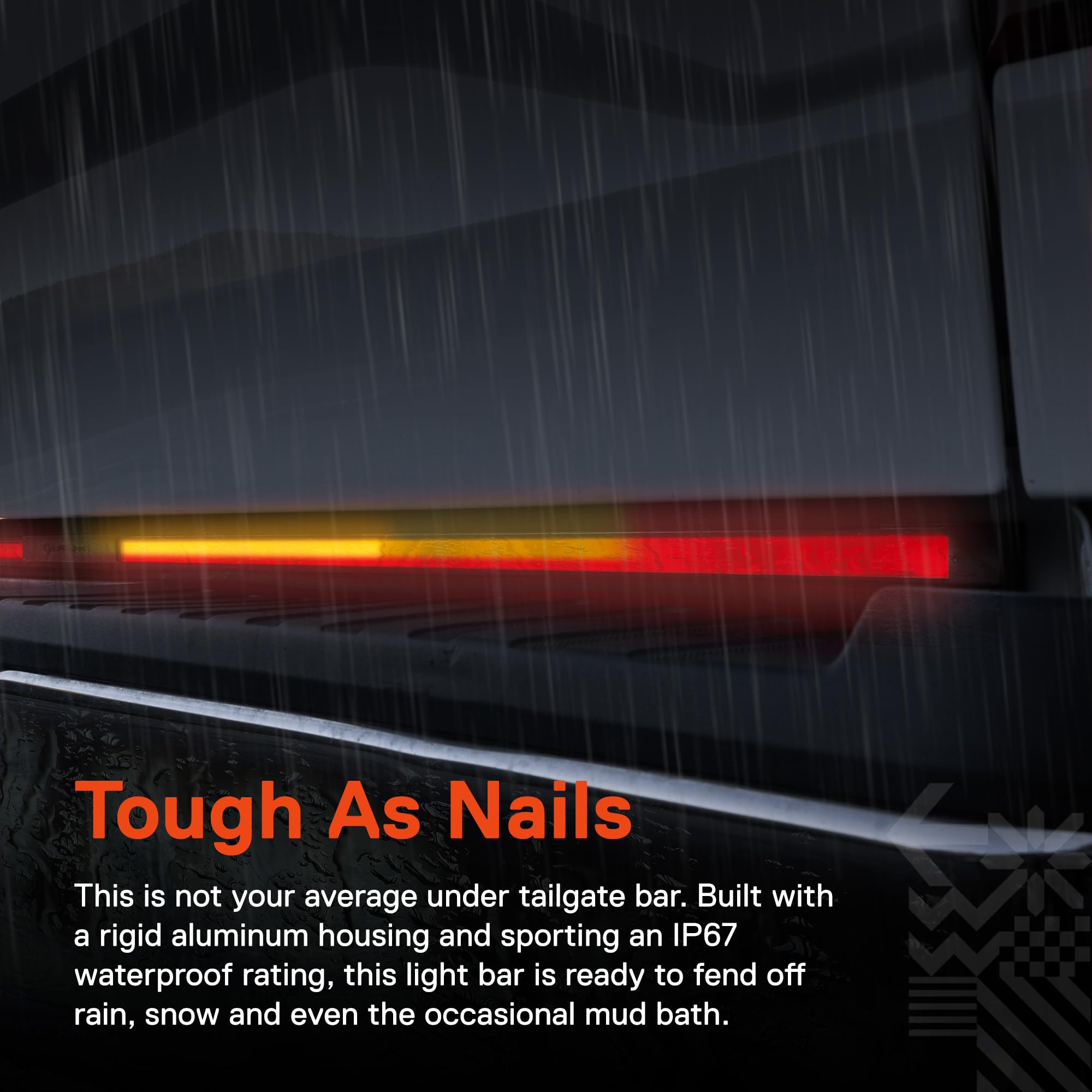 ONLINE LED STORE True Mods 60 Inch Smoked LED Tailgate Light Bar - Amber Sequential Turn Signal & Red Brake Light for Trucks